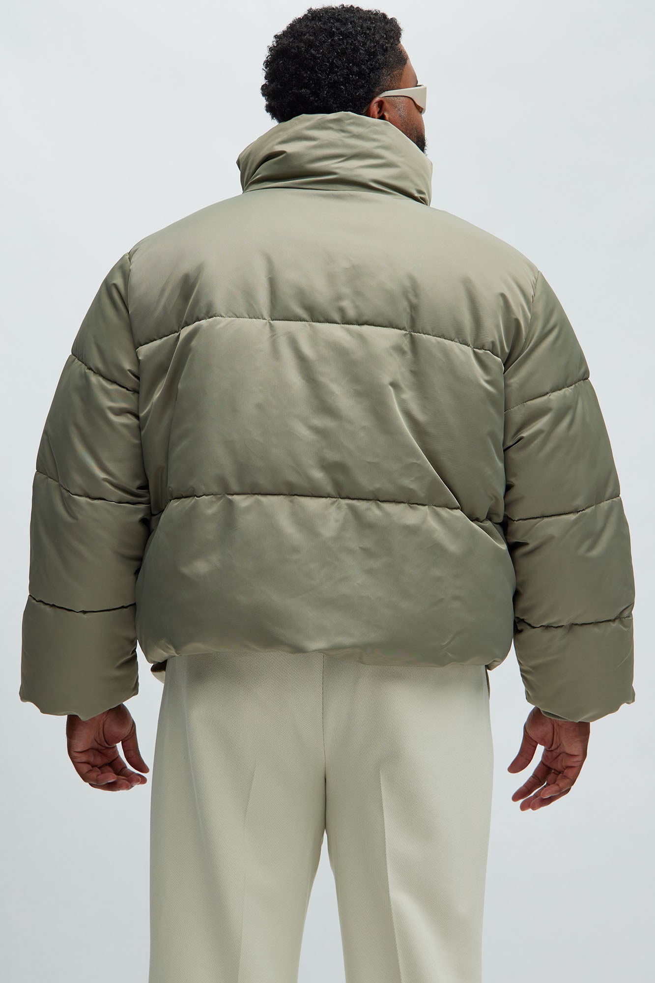 Norton Cropped Puffer - Olive