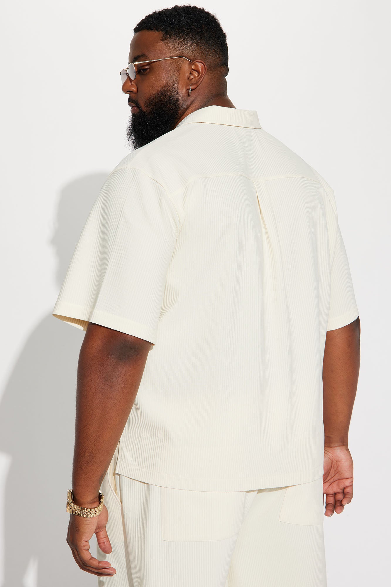Show Up Short Sleeve Cuban Shirt - Off White
