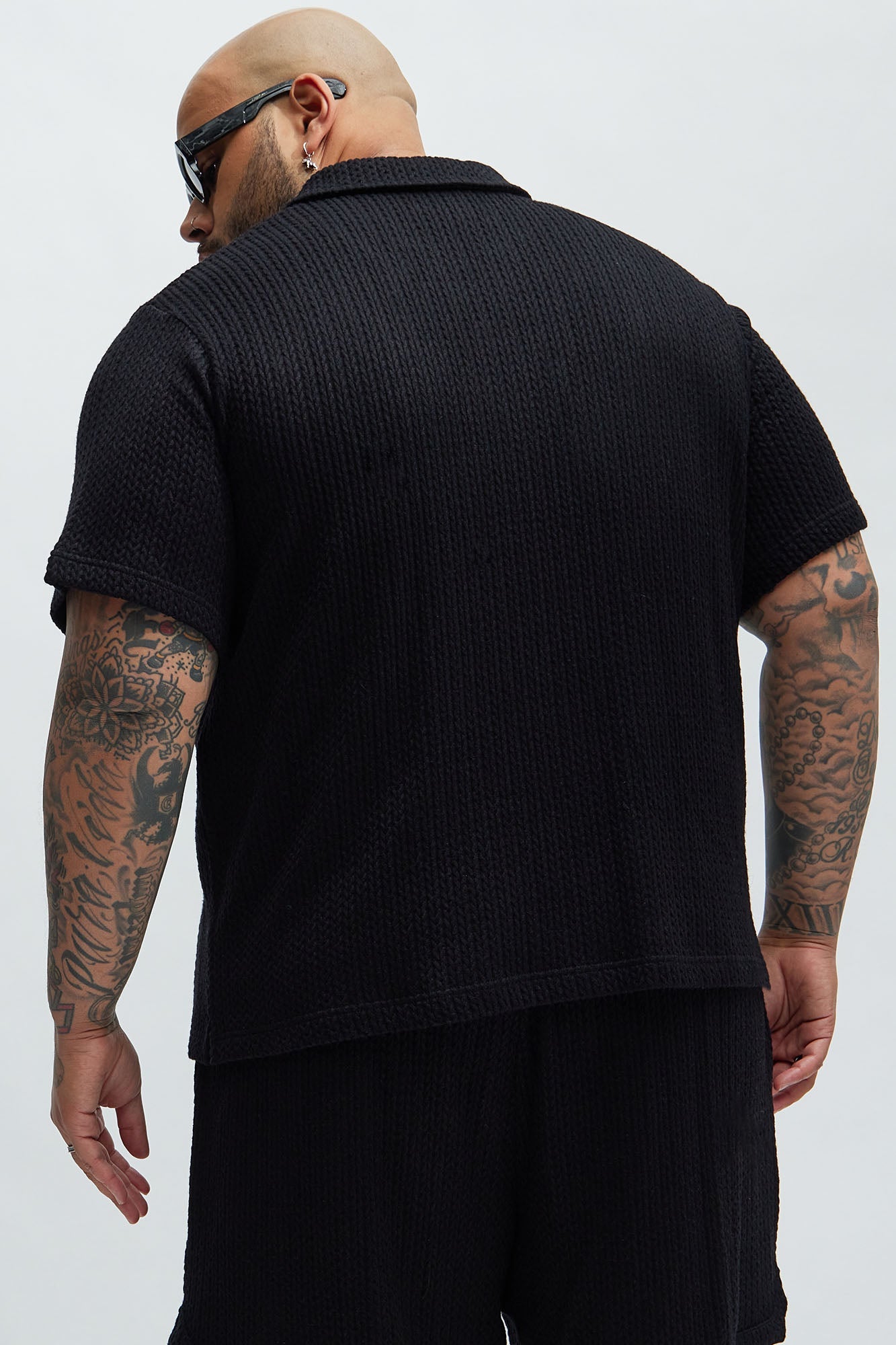 Catanina Textured Polo - Black