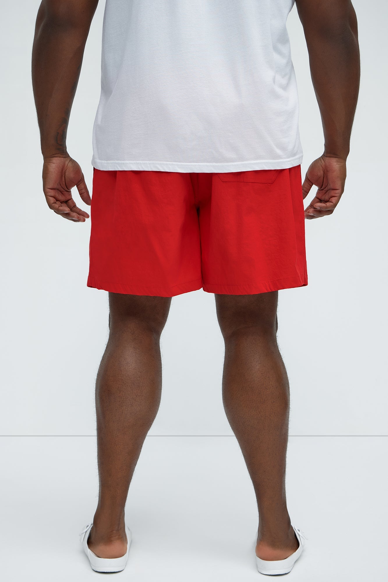 Montez Stretch Swim Trunk 7″ - Brick Red