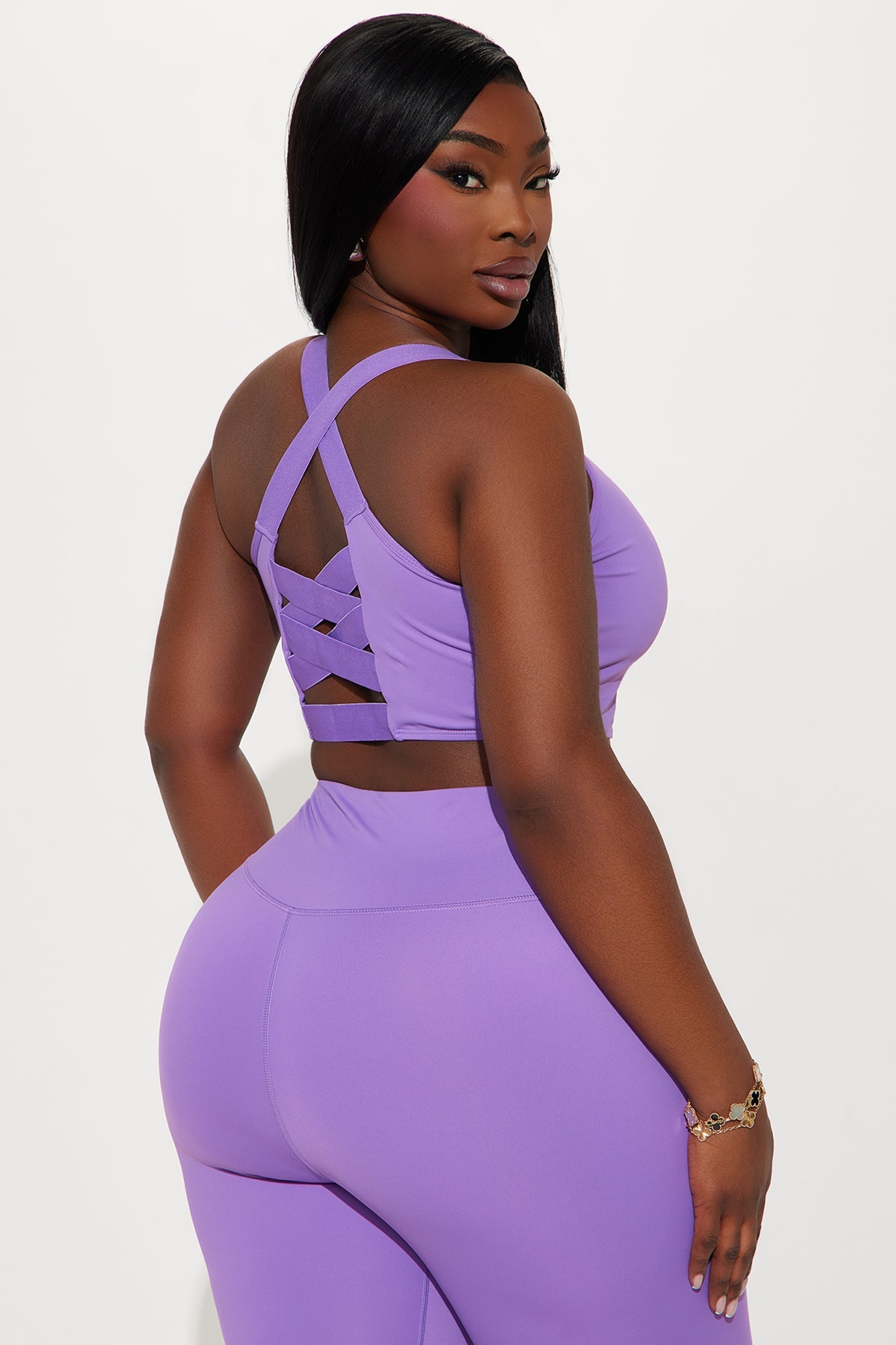 Giselle Twist Active Sports Bra - Lavender