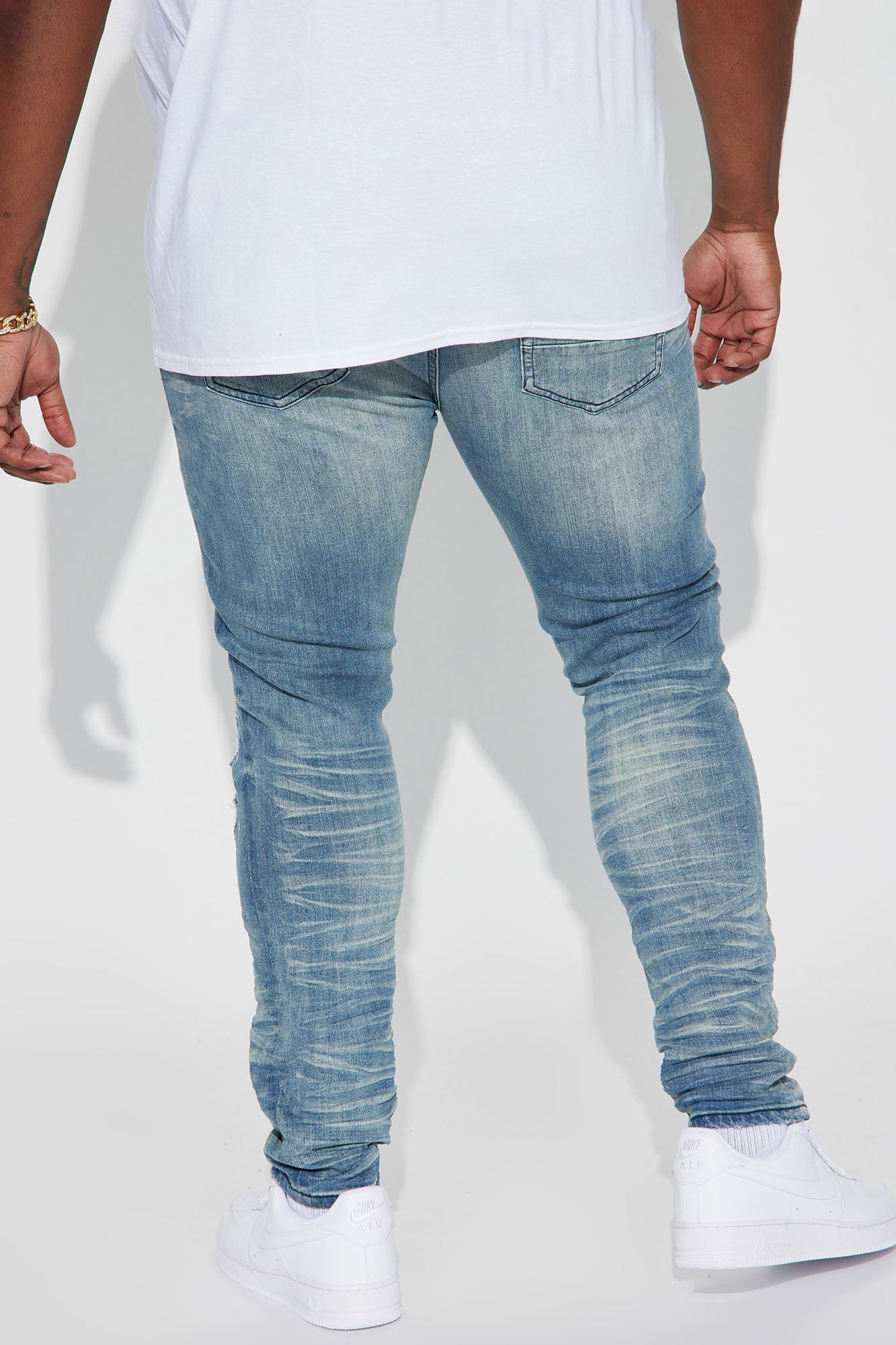 For The Fame Stacked Skinny Jeans - Light Wash