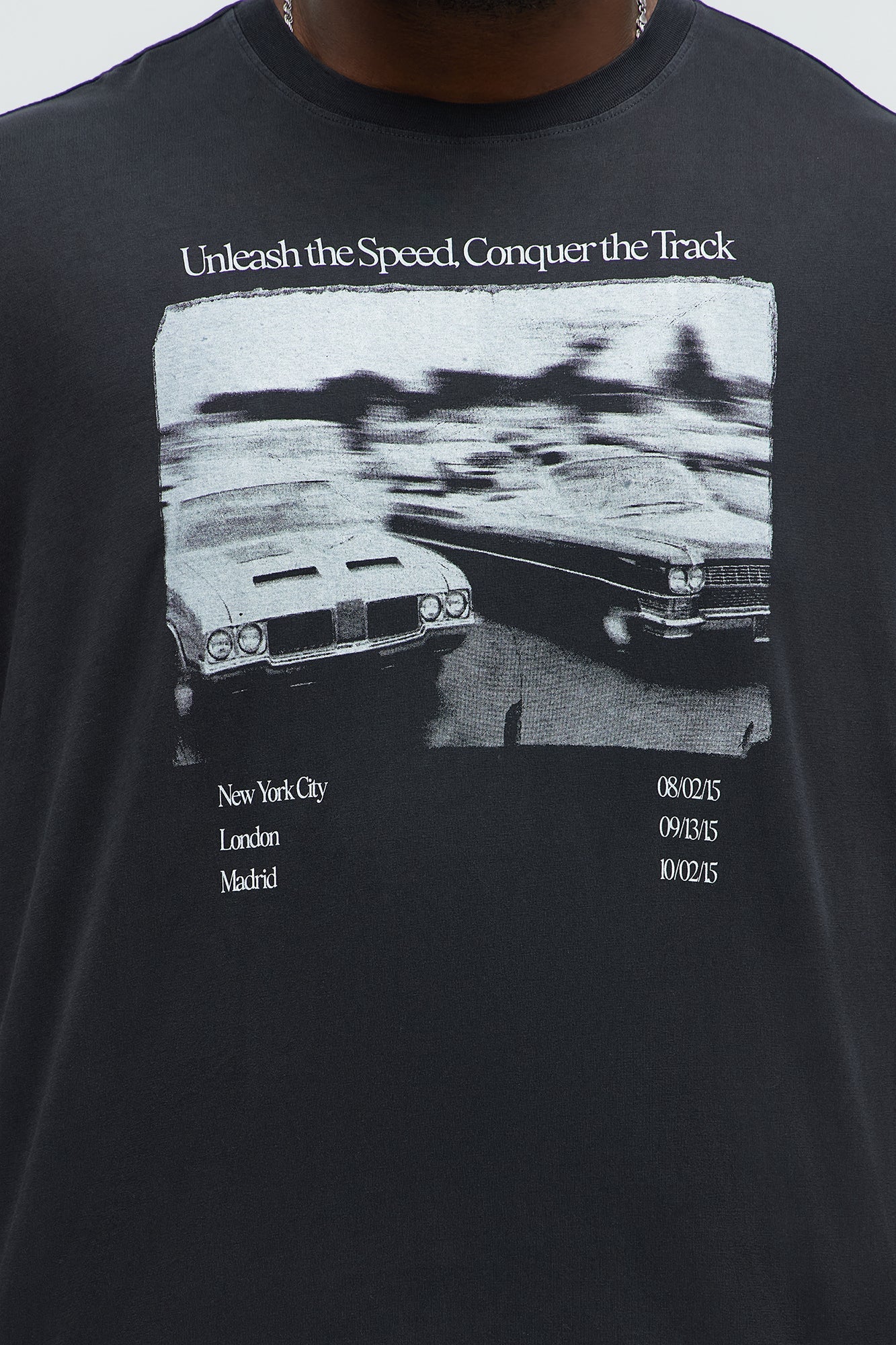 Unleash The Speed Oversized Short Sleeve Tee - Black