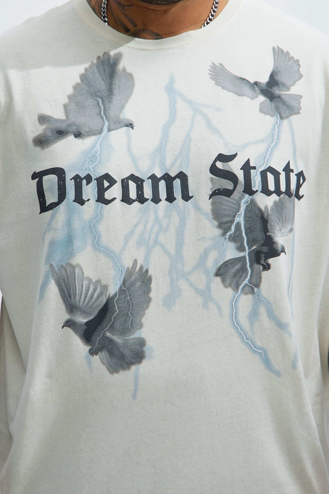 Dream State Oversized Short Sleeve Tee - White