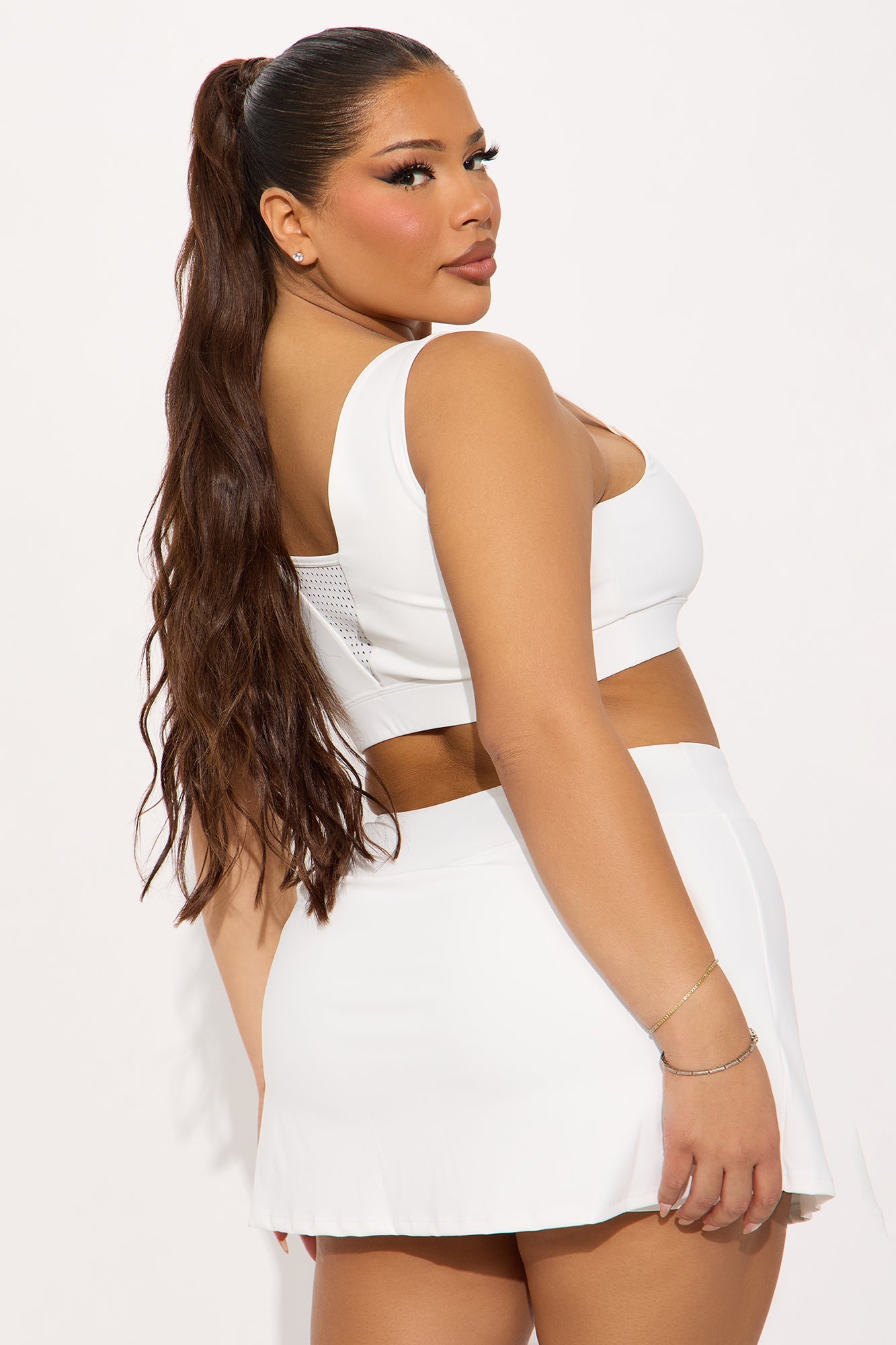 Power Swing Sports Bra - White