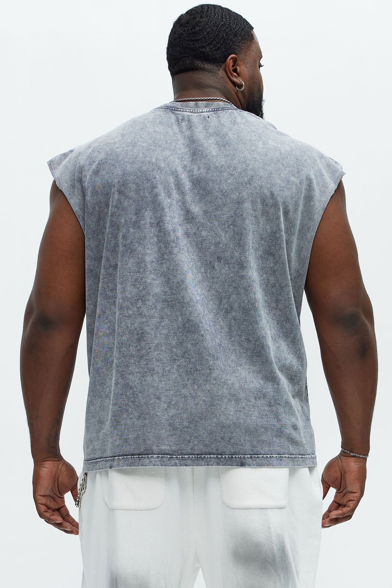 Relaxed Vintage Wash Heavyweight Muscle Tee - Grey/Smoke