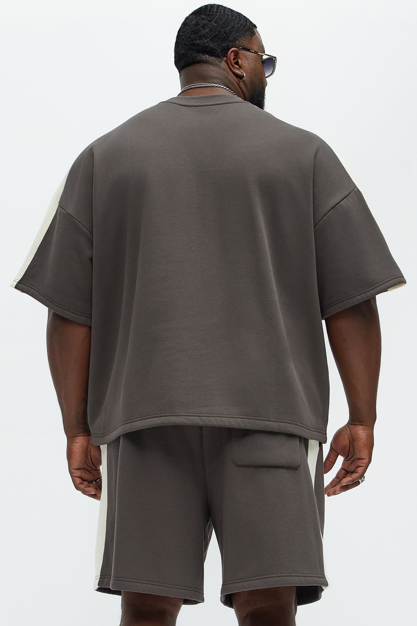 Tyson Oversized Heavyweight Striped Tee - Olive