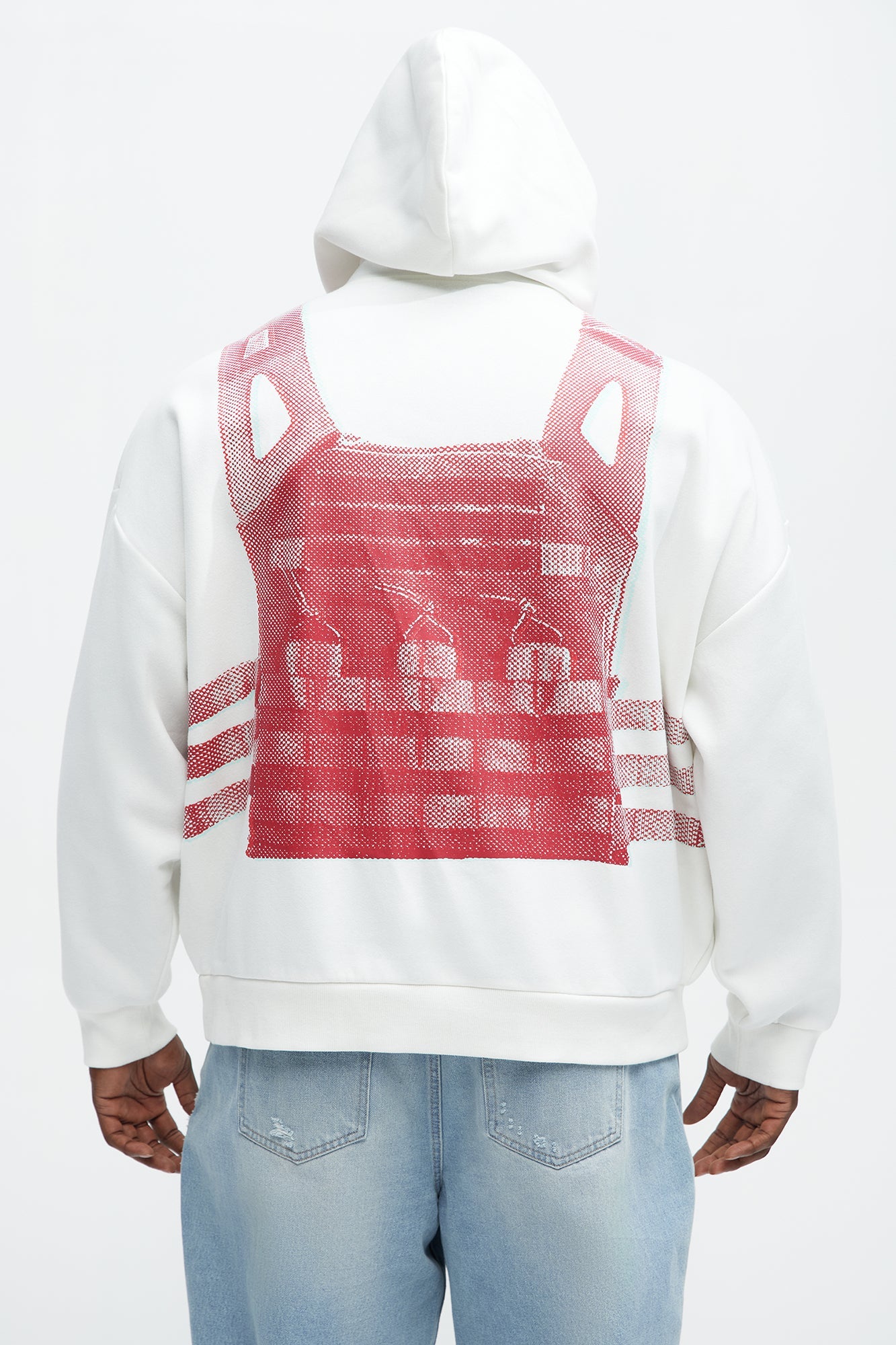 Tyson Fully Protected Oversized Hoodie - White/combo