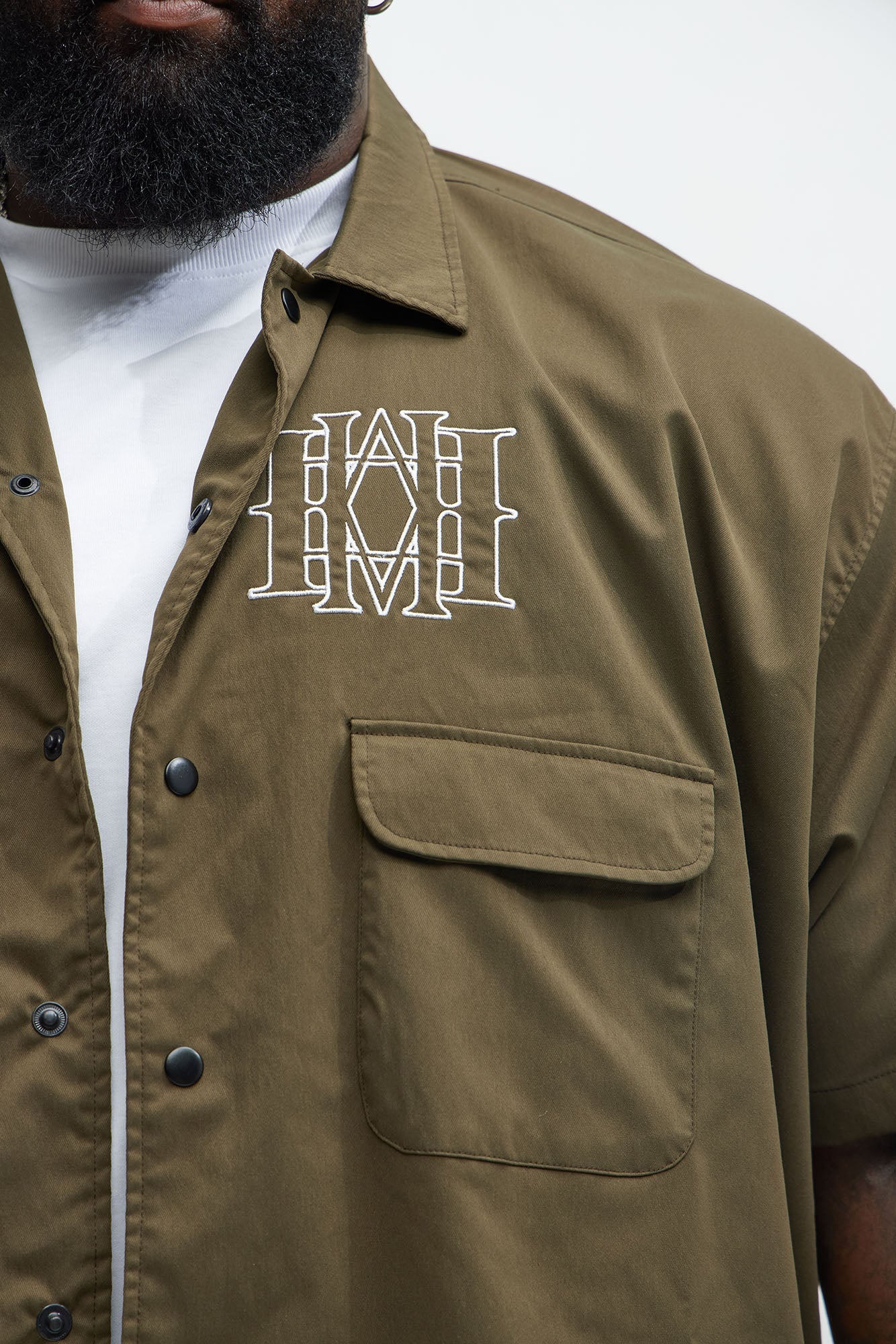 Hustler Mentality Short Sleeve Shirt - Olive