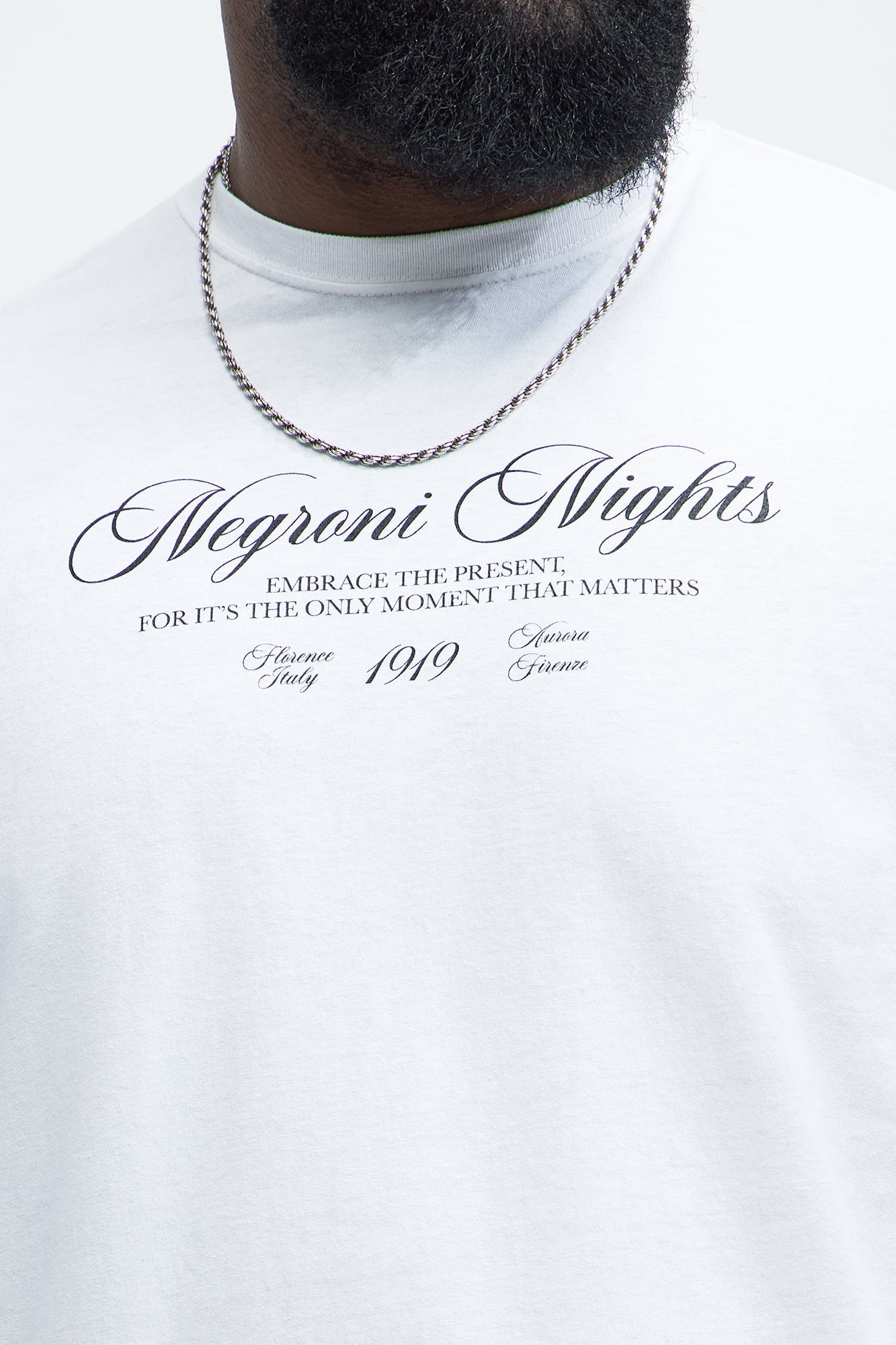 Negroni Nights Short Sleeve Tee - White