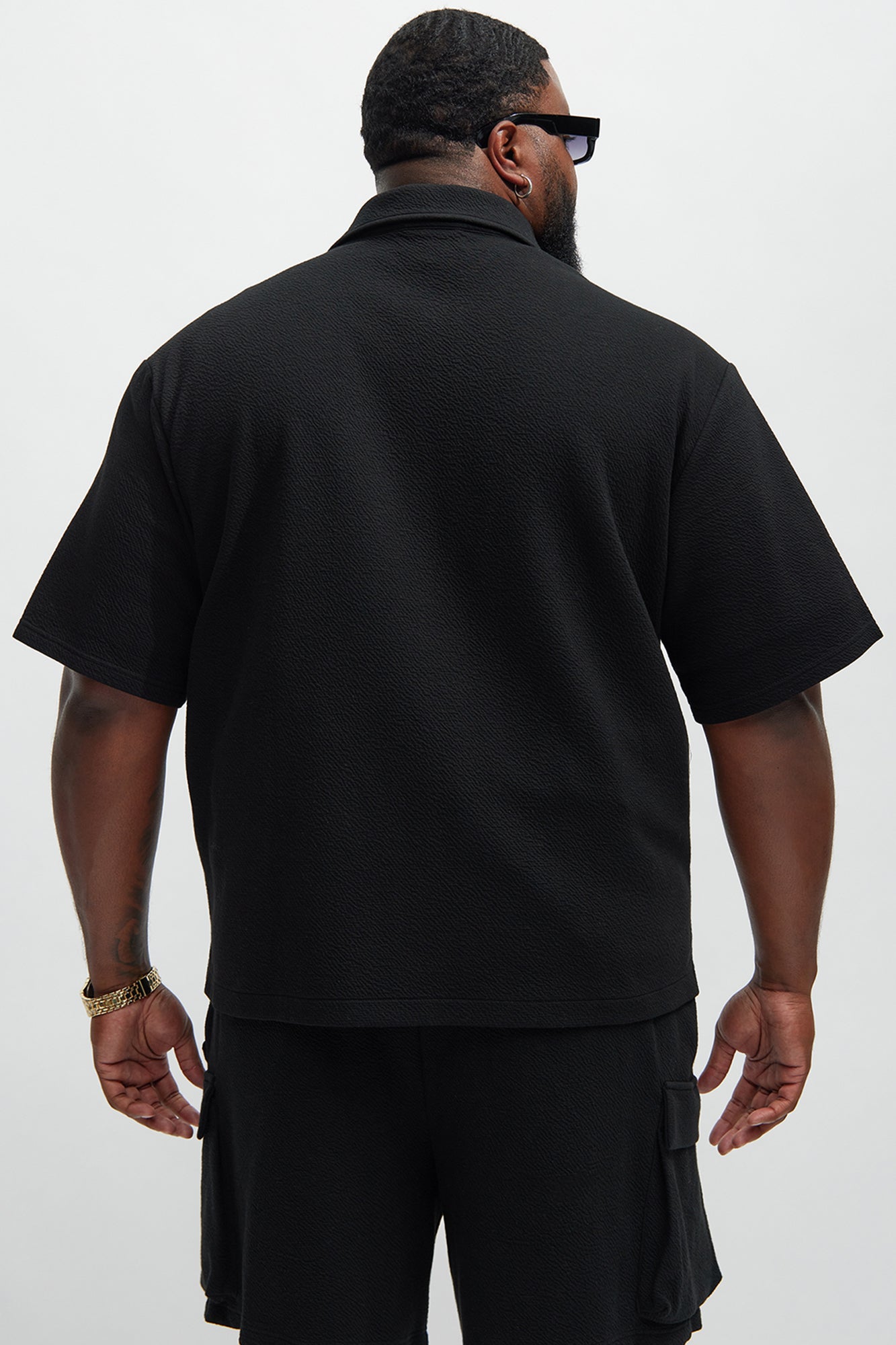 Lewis Zip Up Shirt - Black