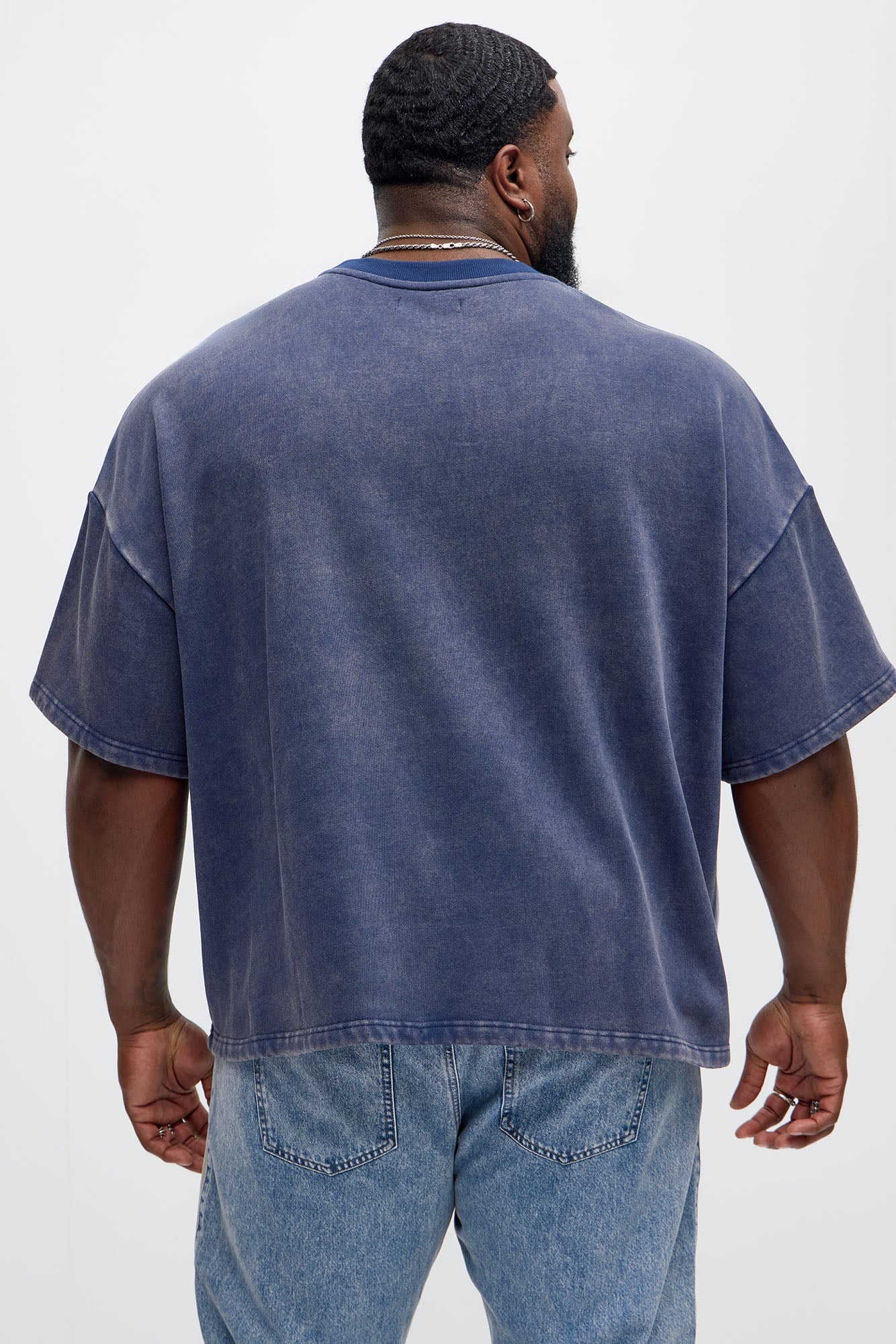 Kyle Color Block Oversized Tee - Navy/combo