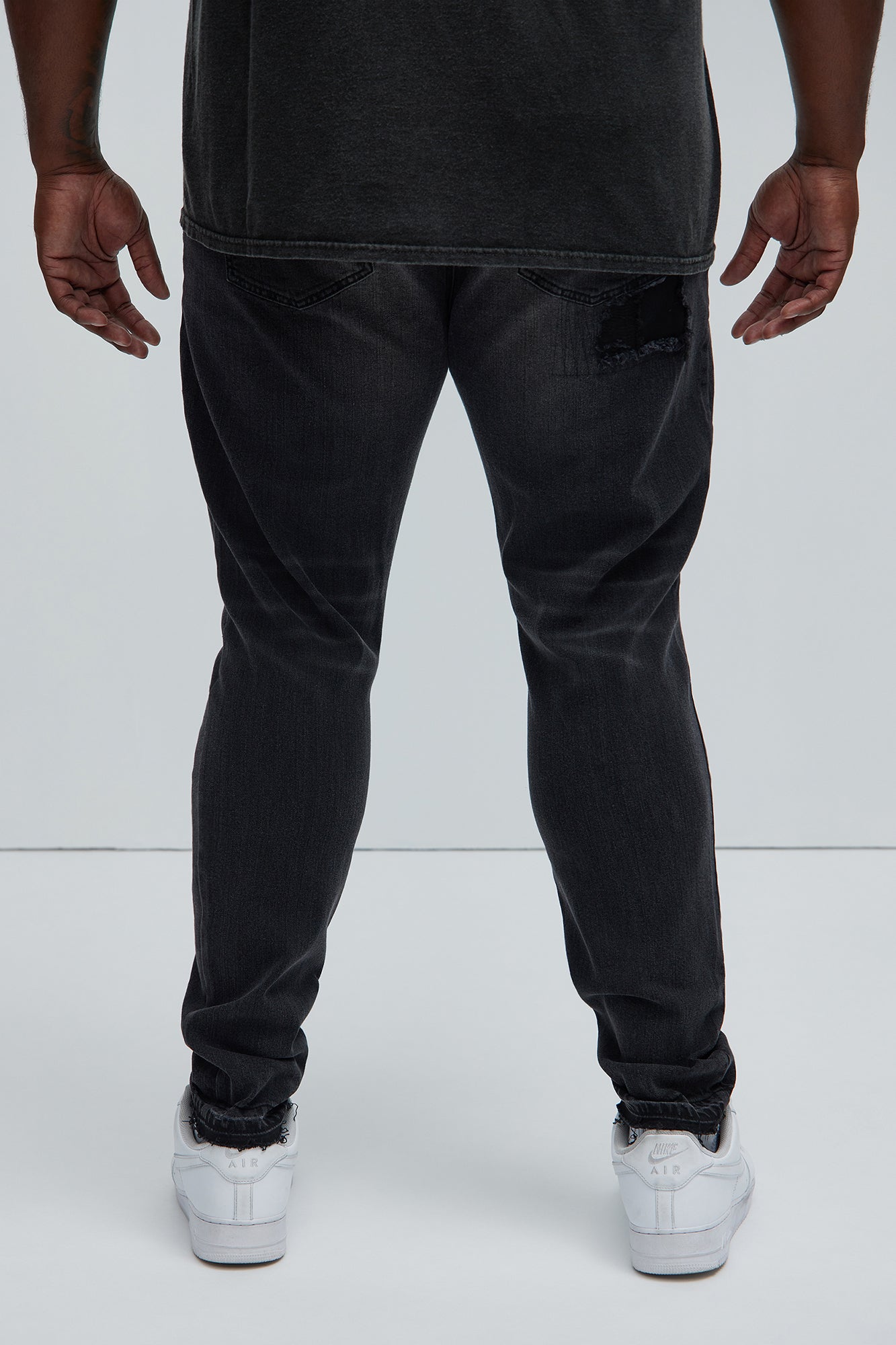 Keeping It Real Stacked Skinny Jeans - Black Wash