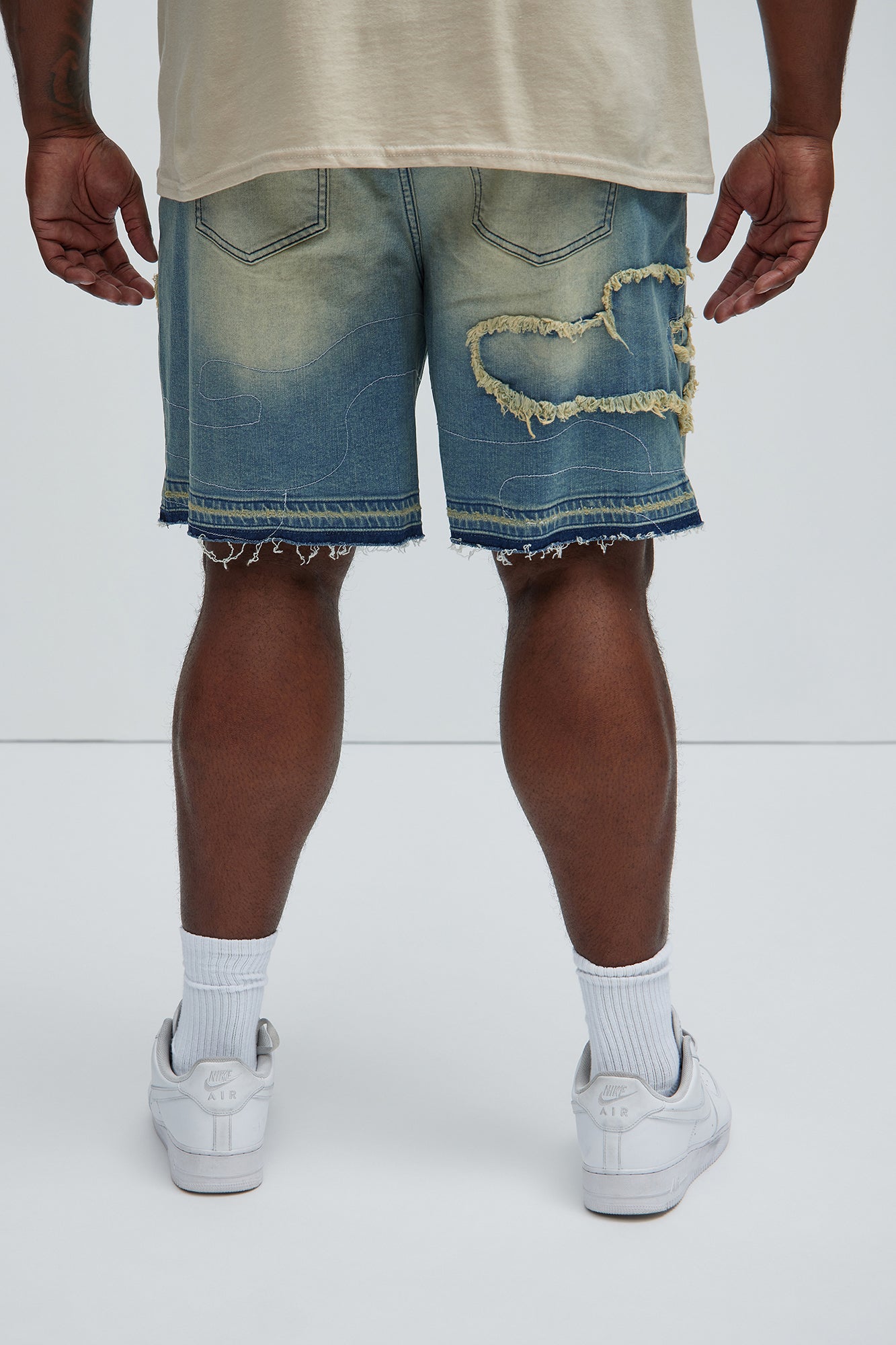 Lonely Road Relaxed Denim Shorts - Medium Wash