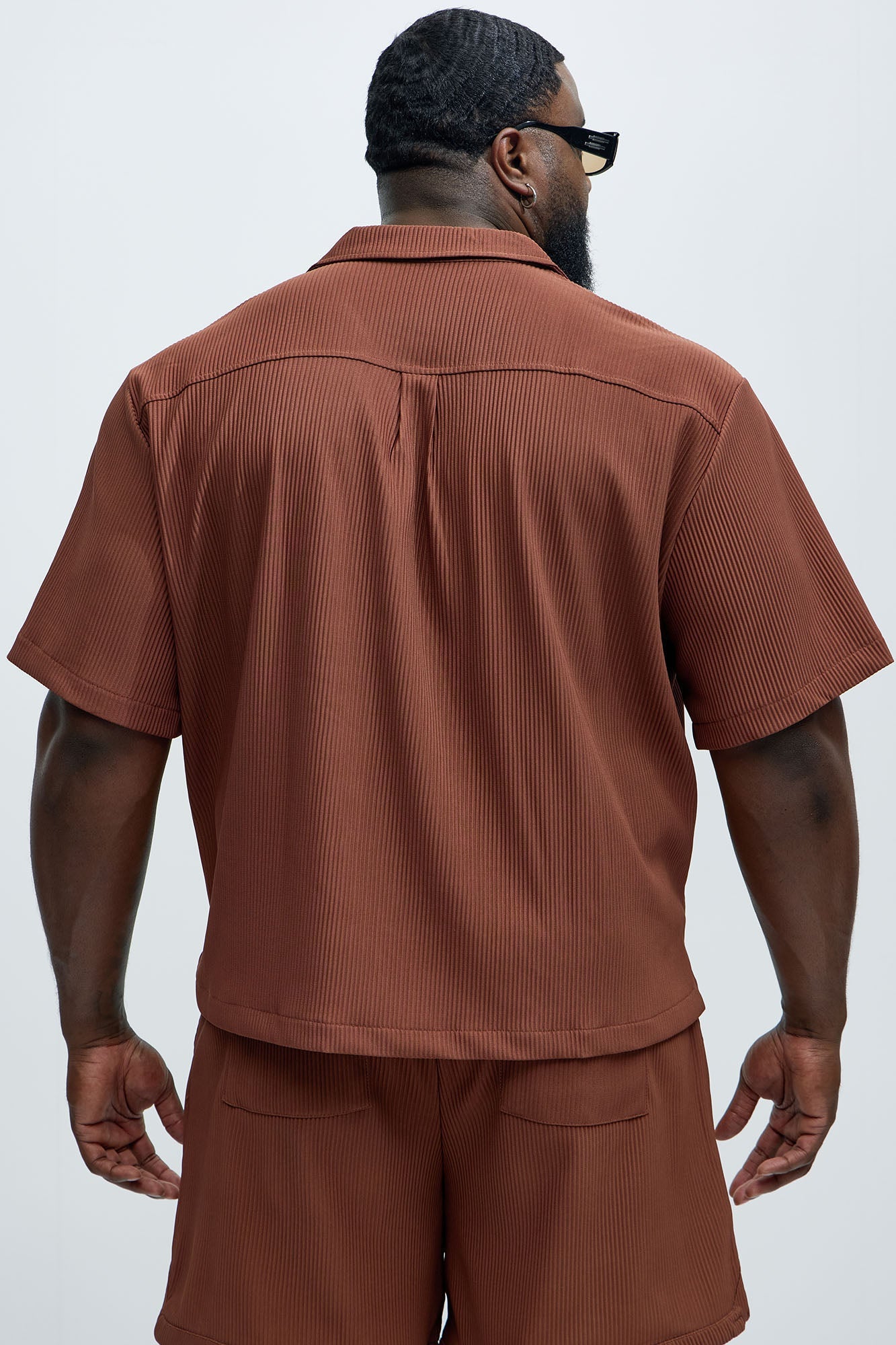 Show Up Short Sleeve Cuban Shirt - Chocolate