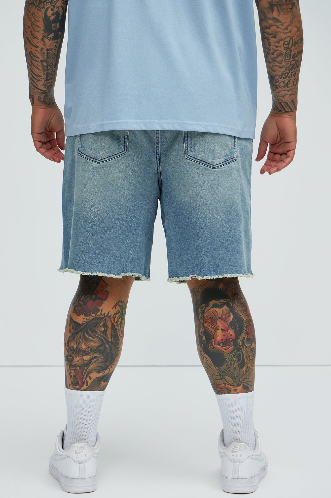 Lounge Relaxed Denim Shorts - Medium Blue Wash