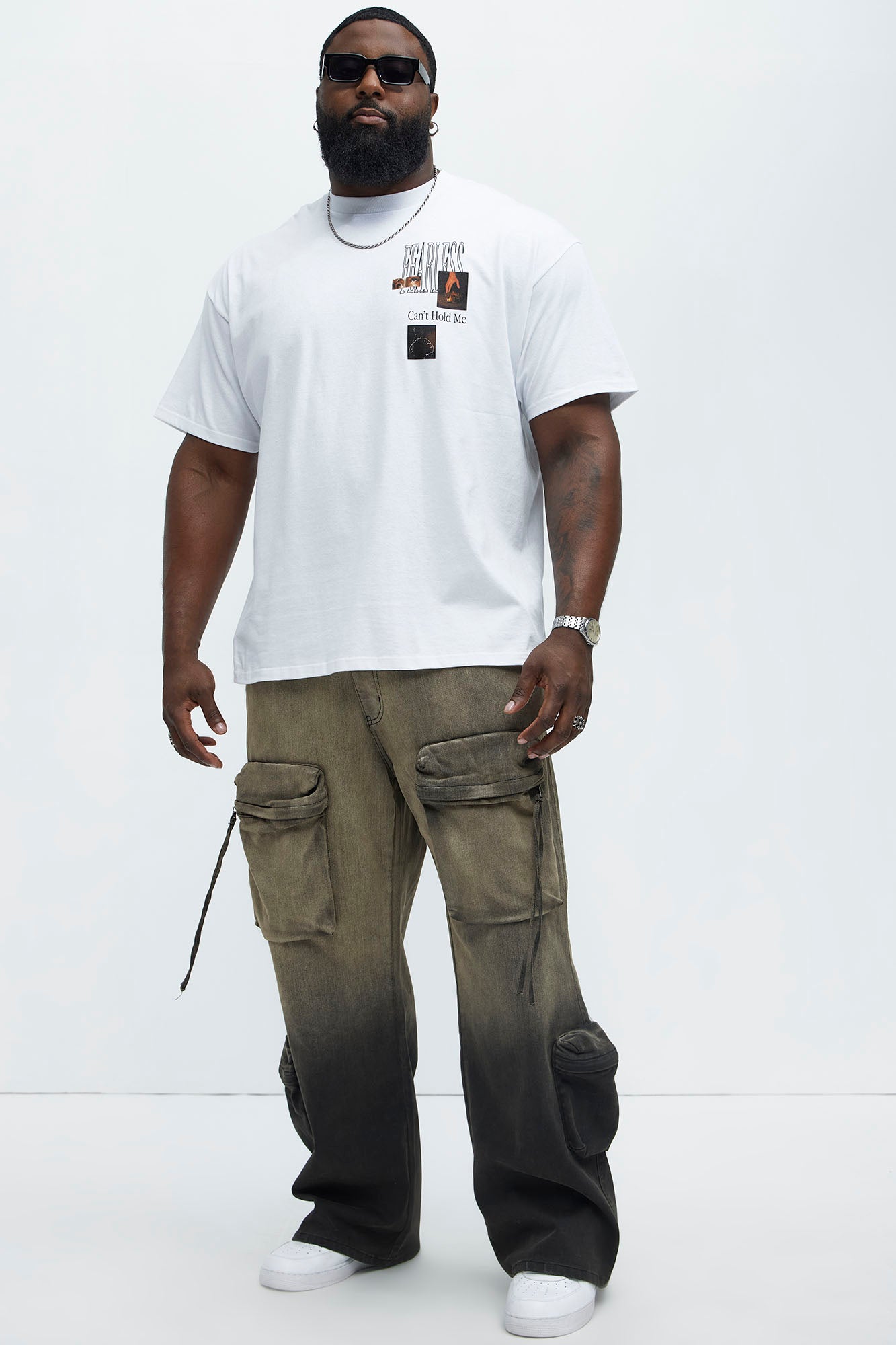 Fear Can't Hold Me Short Sleeve Tee - White