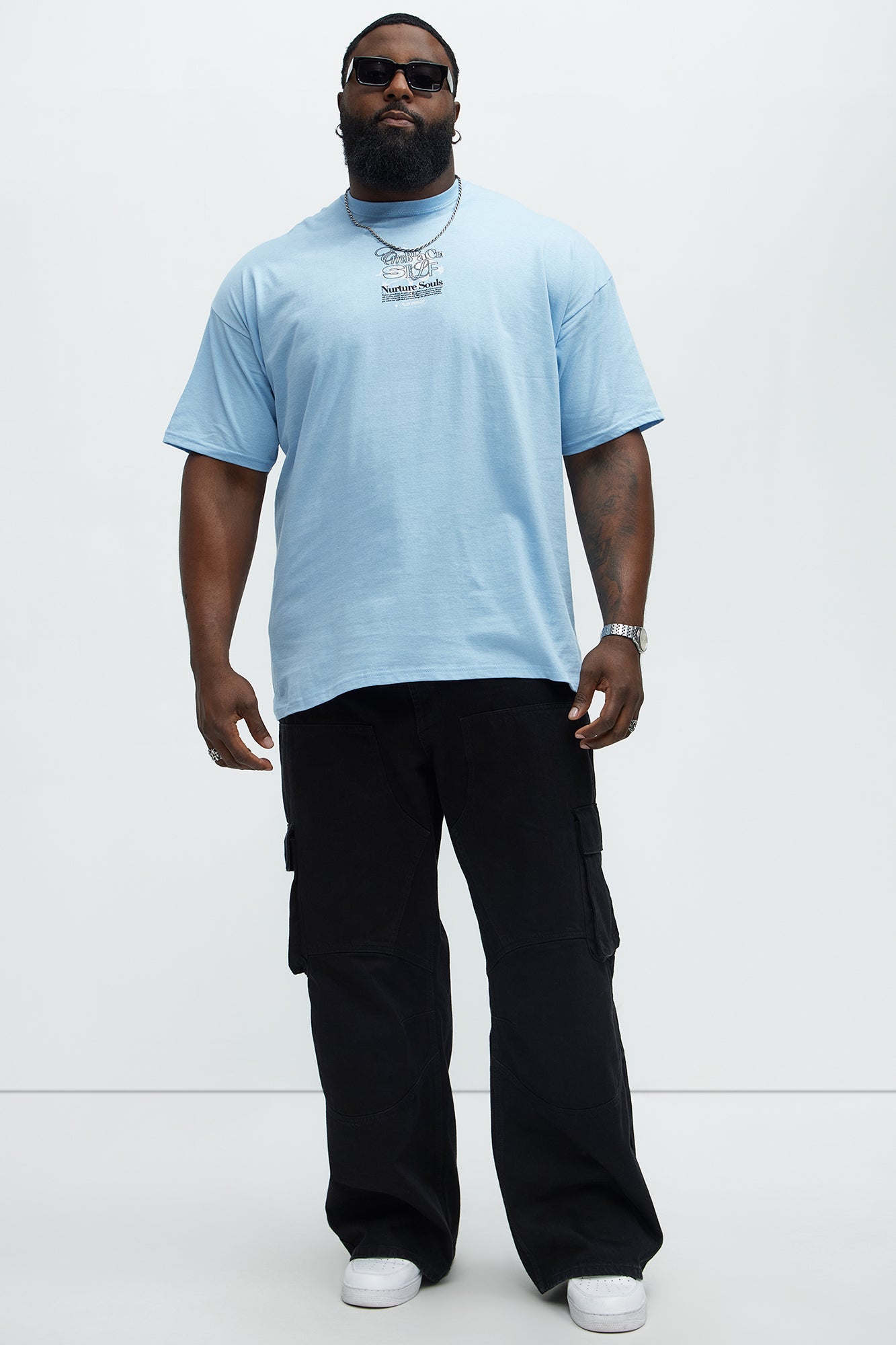 Embrace Self Nurture Short Sleeve Tee - Light Blue