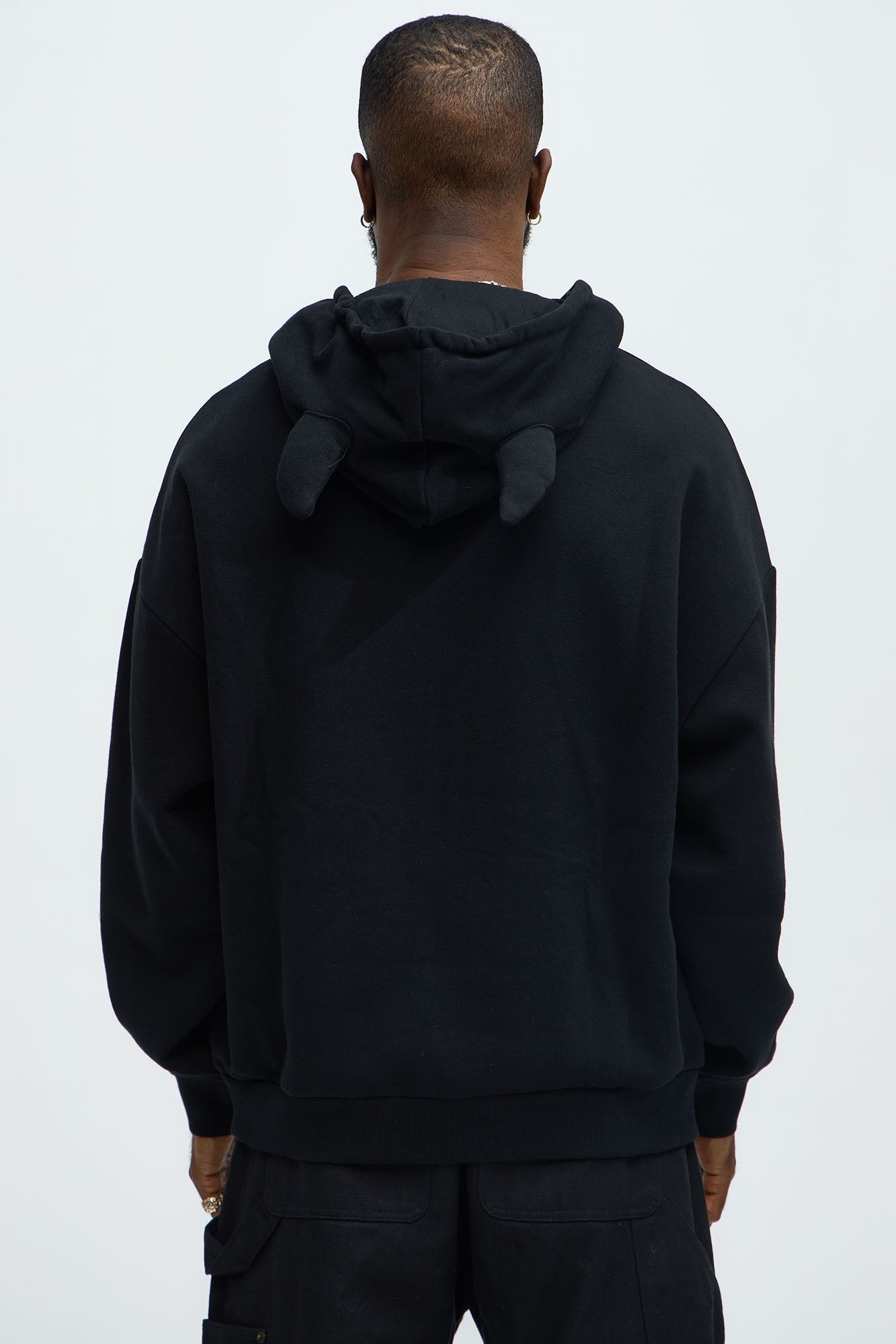 Tyson Mischief Oversized Hoodie - Black