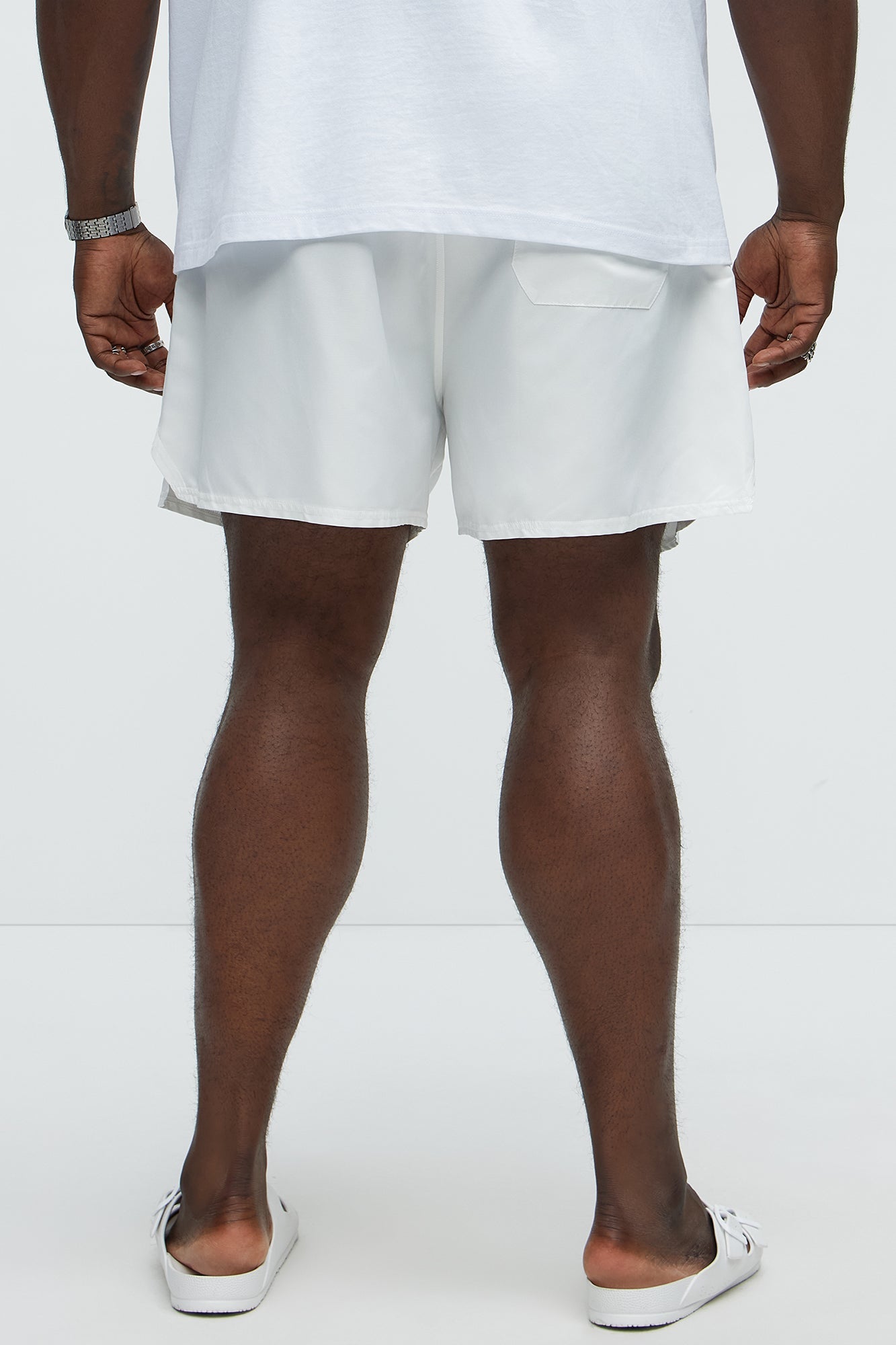 I Am The Greatest Swim Mid Trunk - White