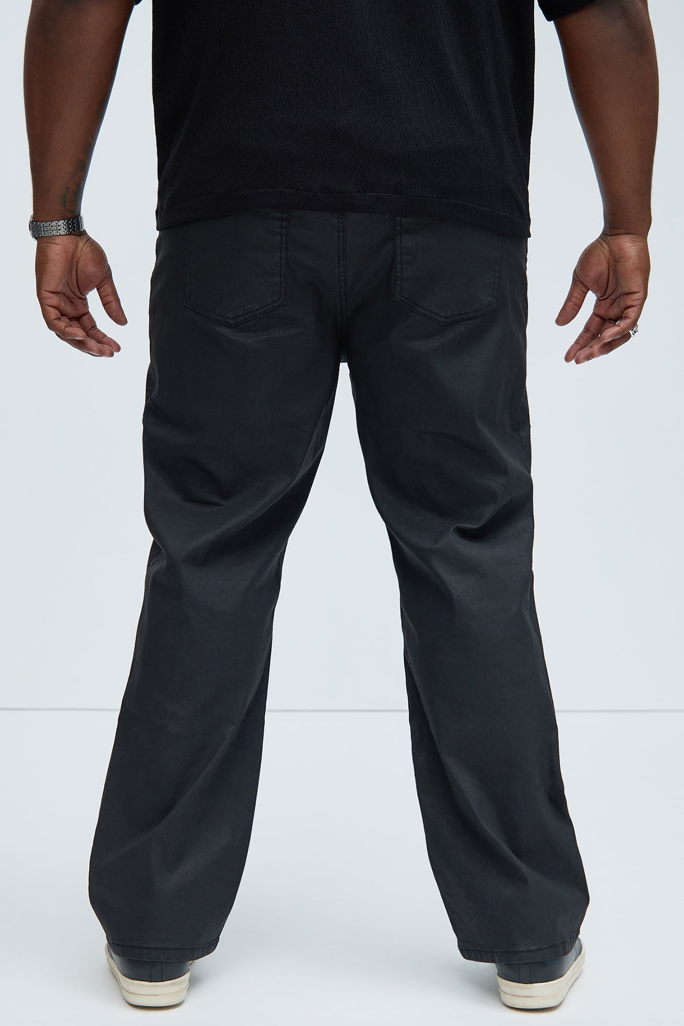 Chaos Embroidery Straight Jeans - Black