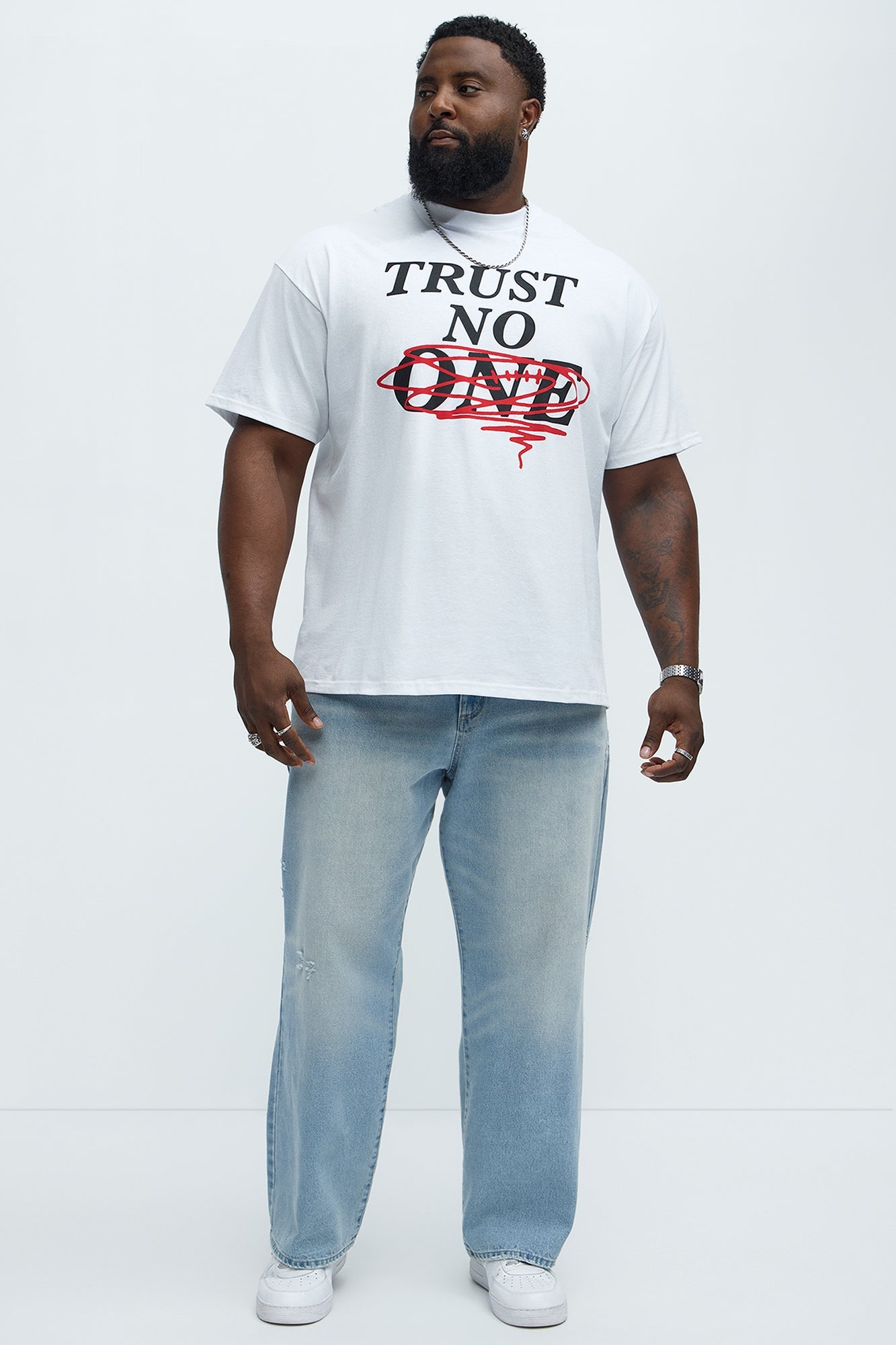 Trust No One Ever Short Sleeve Tee - White