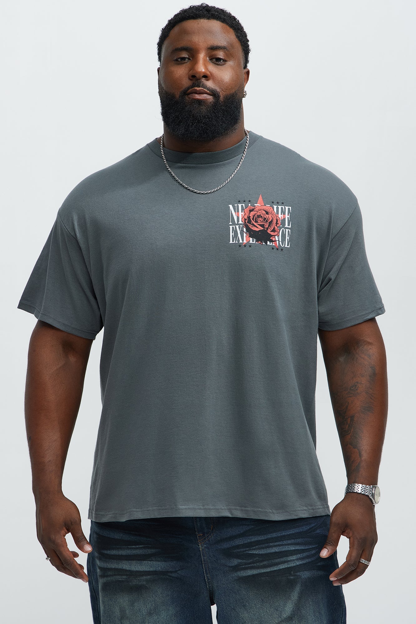 Clinging To Power Short Sleeve Tee - Grey
