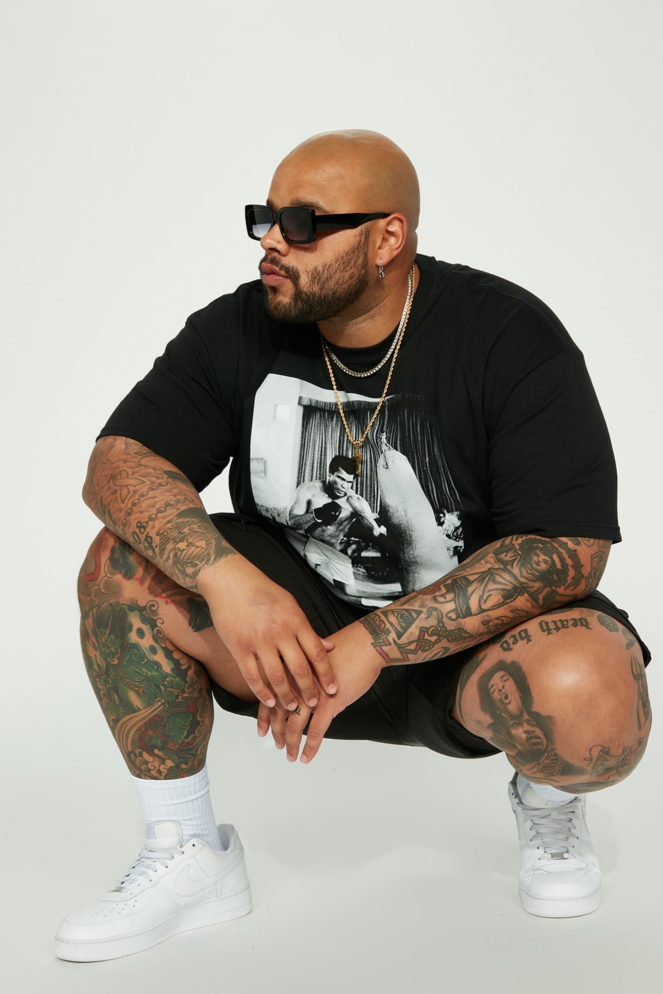 Ali Jab Cross Short Sleeve Tee - Black