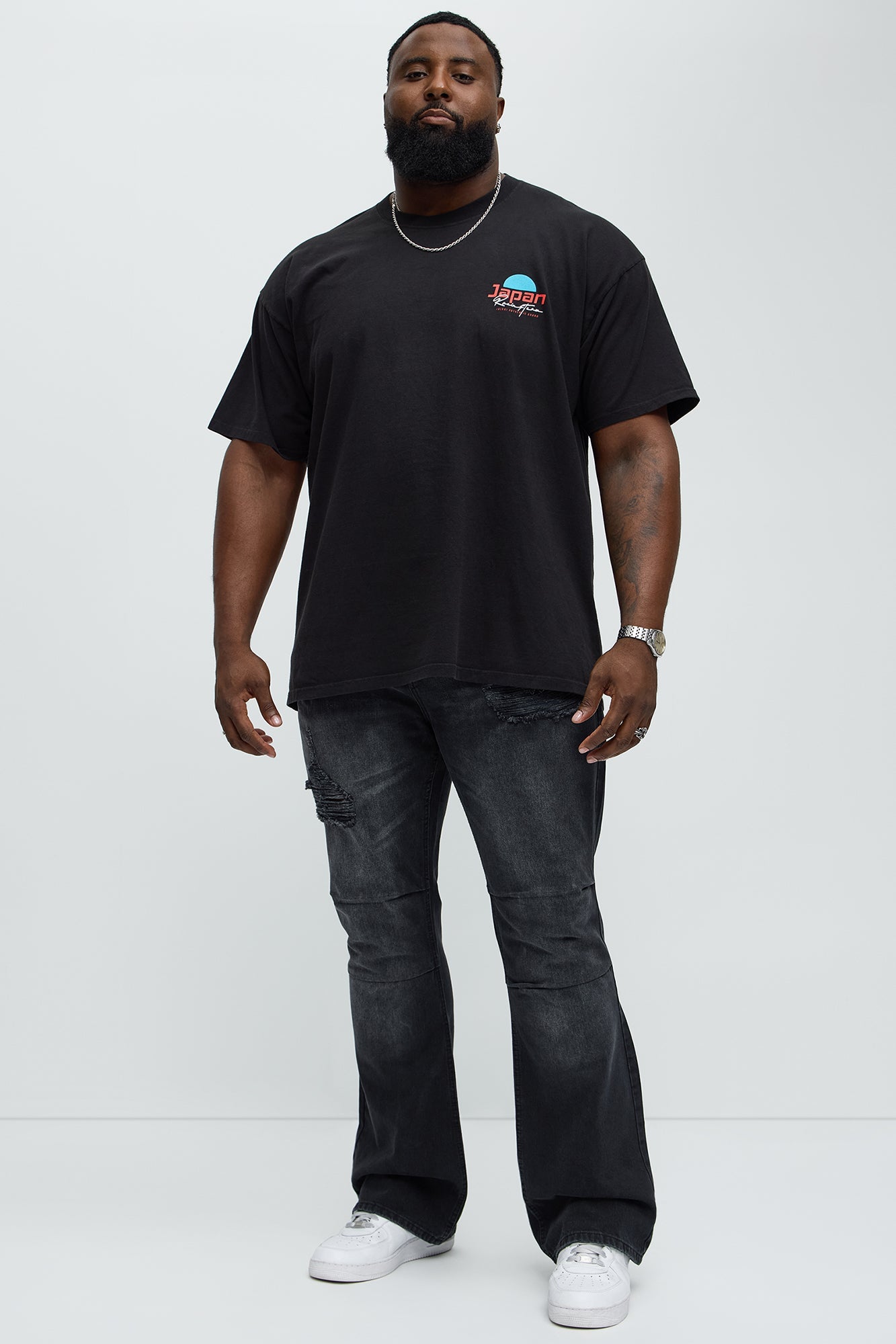 Japan Racing Team Oversized Short Sleeve Tee - Black