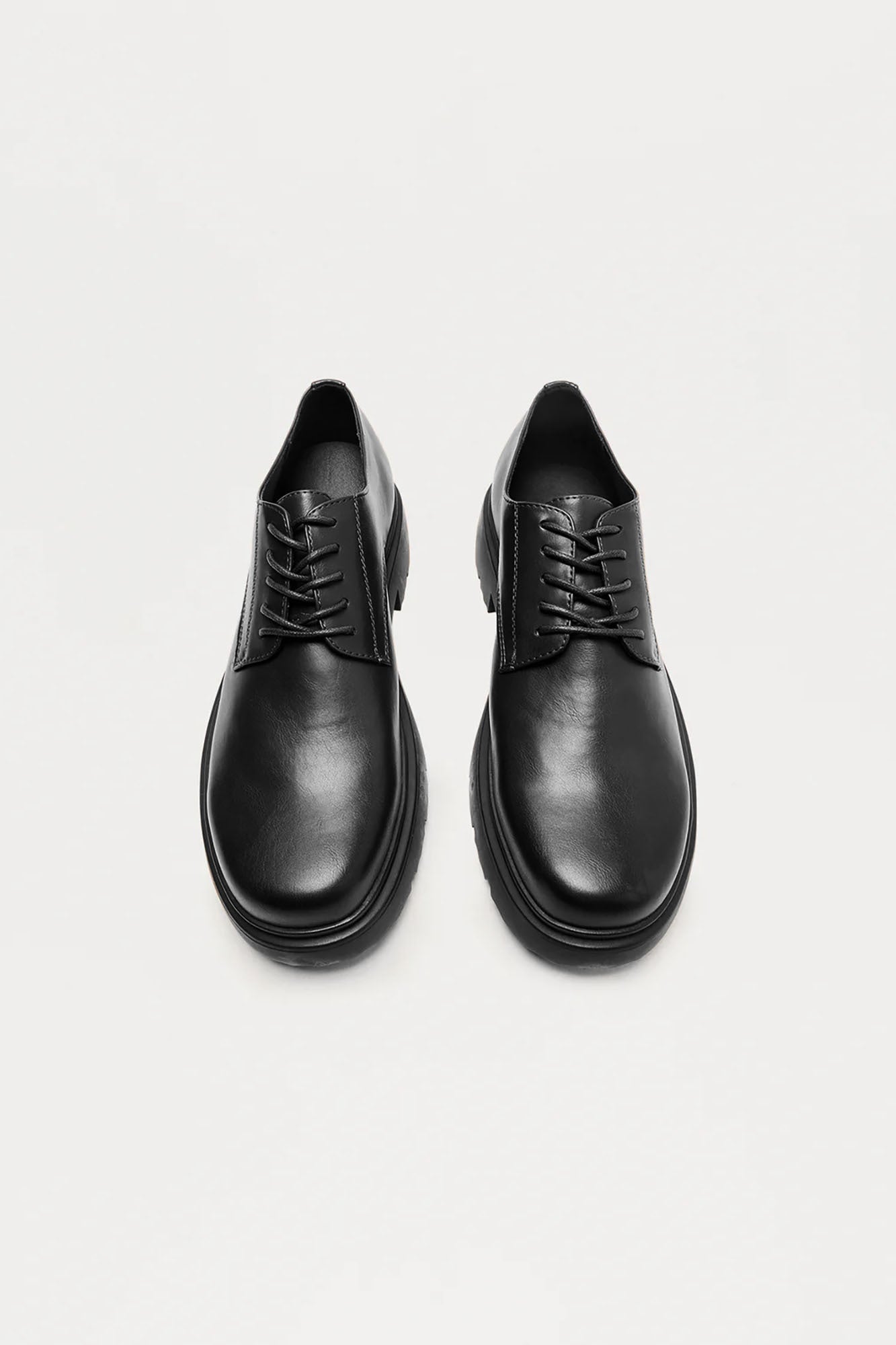 Chunky Lace Up Shoes - Black