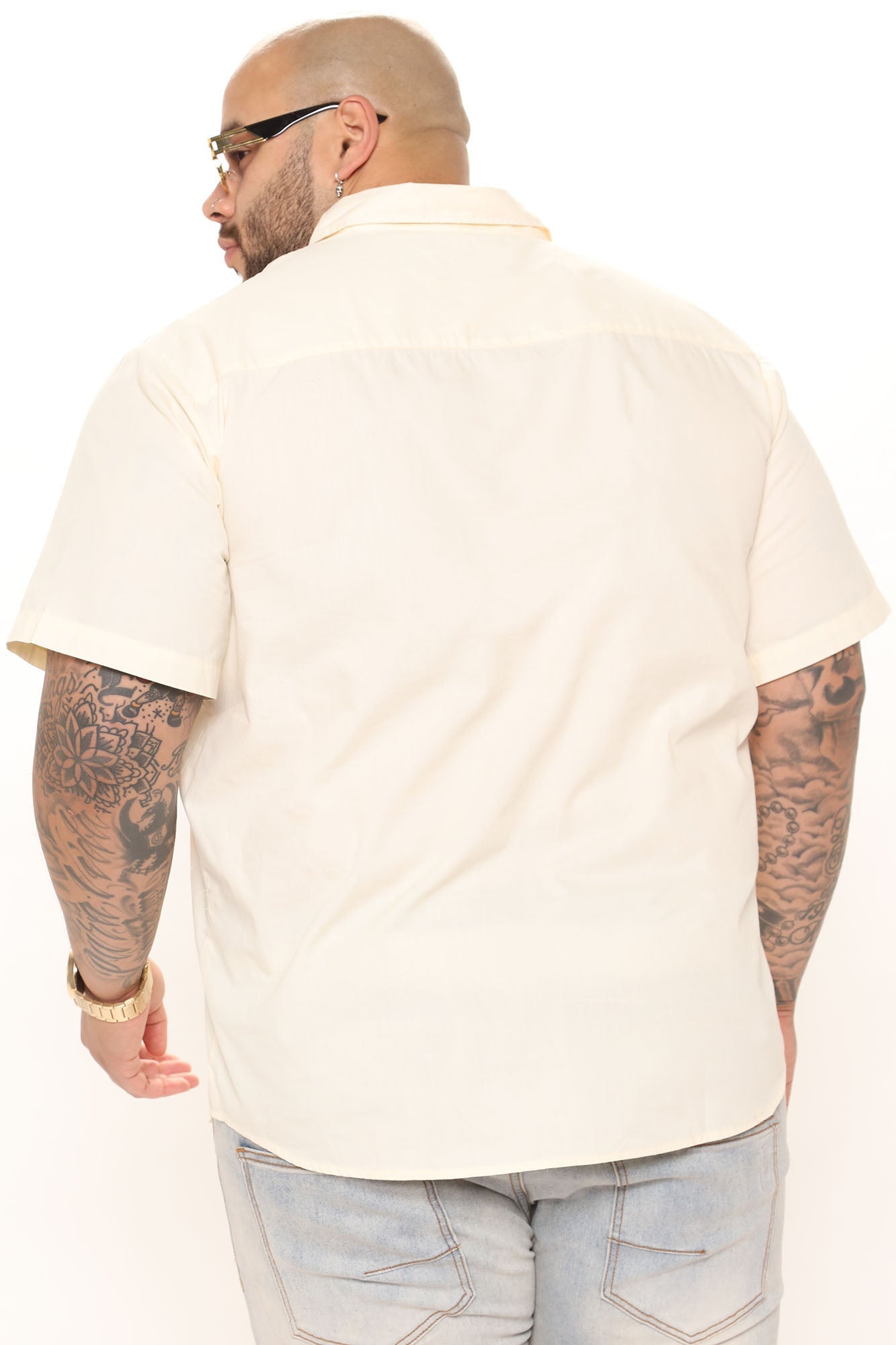 Ryland Short Sleeve Button Up Shirt - Off White