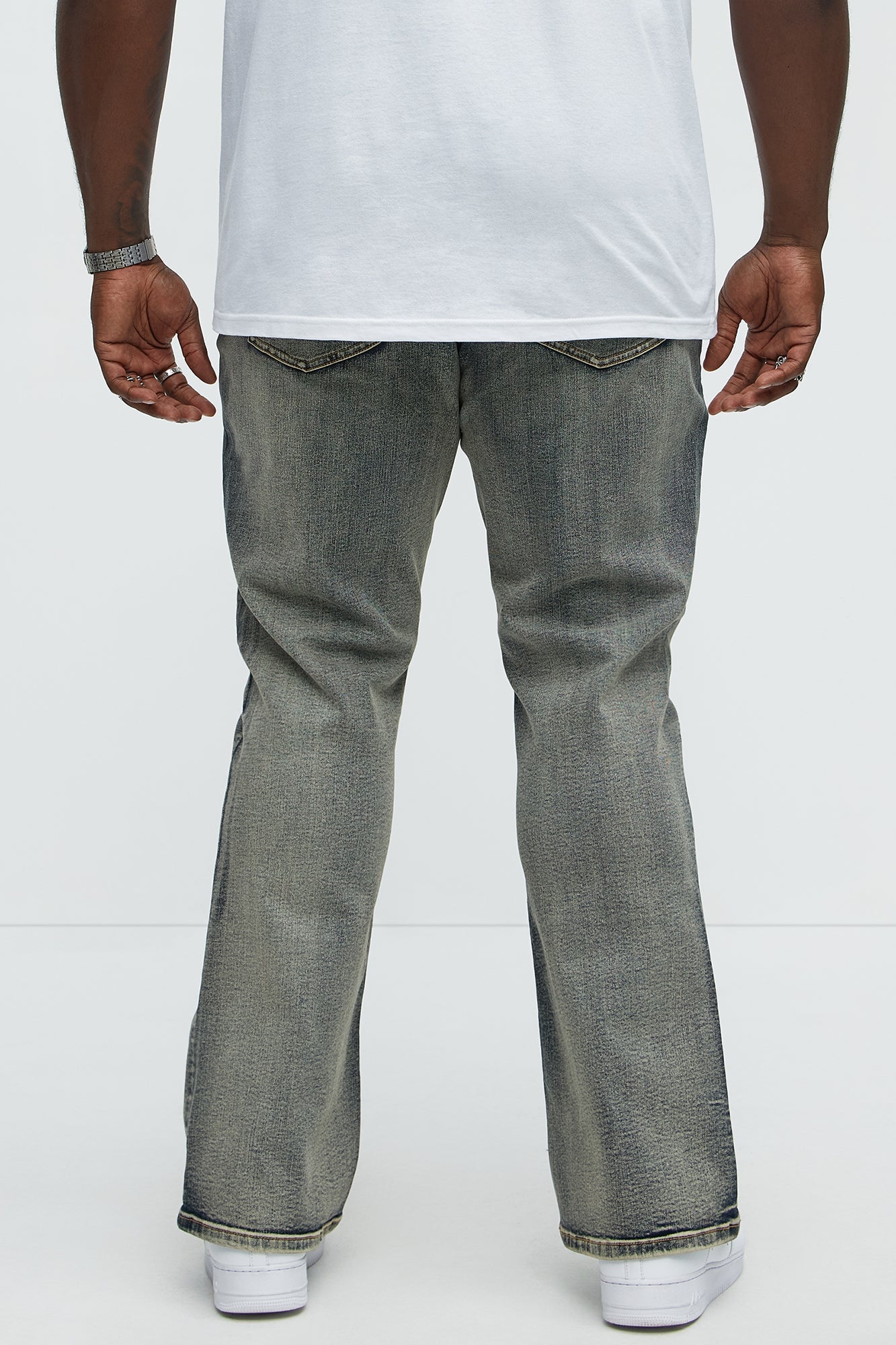 Faded Lance Stacked Slim Flare Jeans - Dark Wash