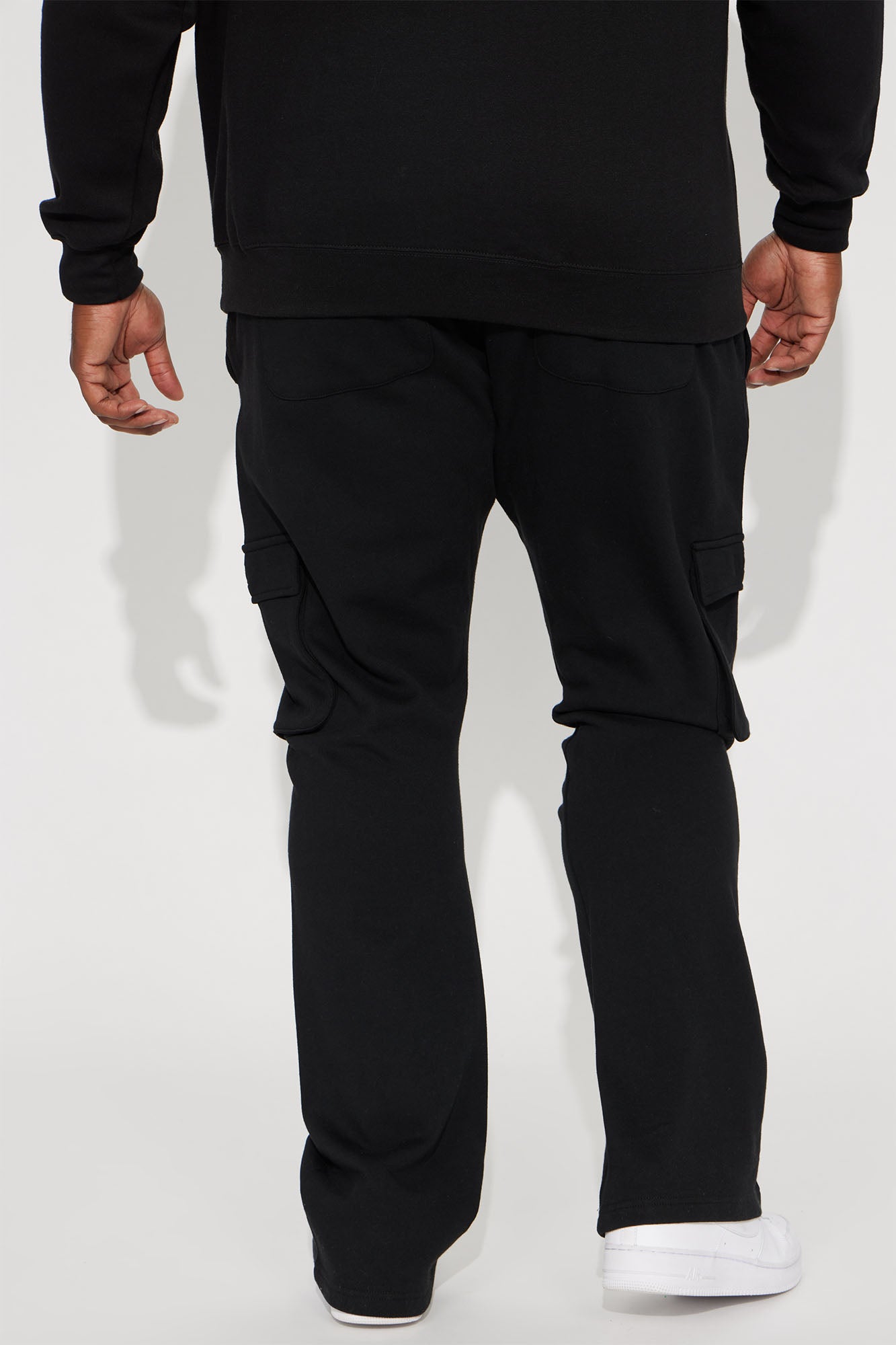 Tyson Cargo Skinny Flared Sweatpant - Black