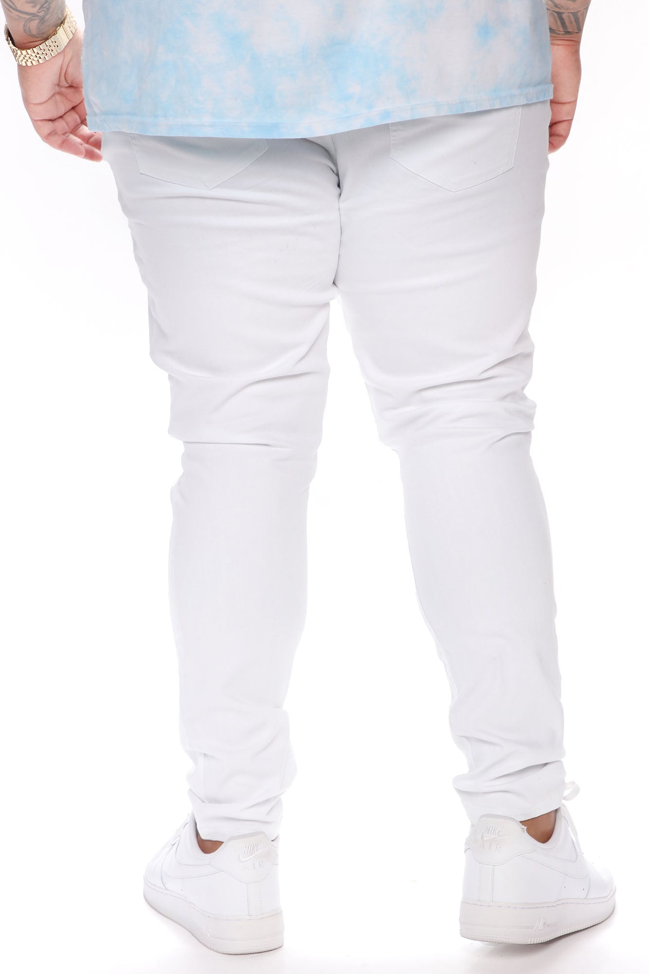 Cornell Ripped Skinny Jeans - White