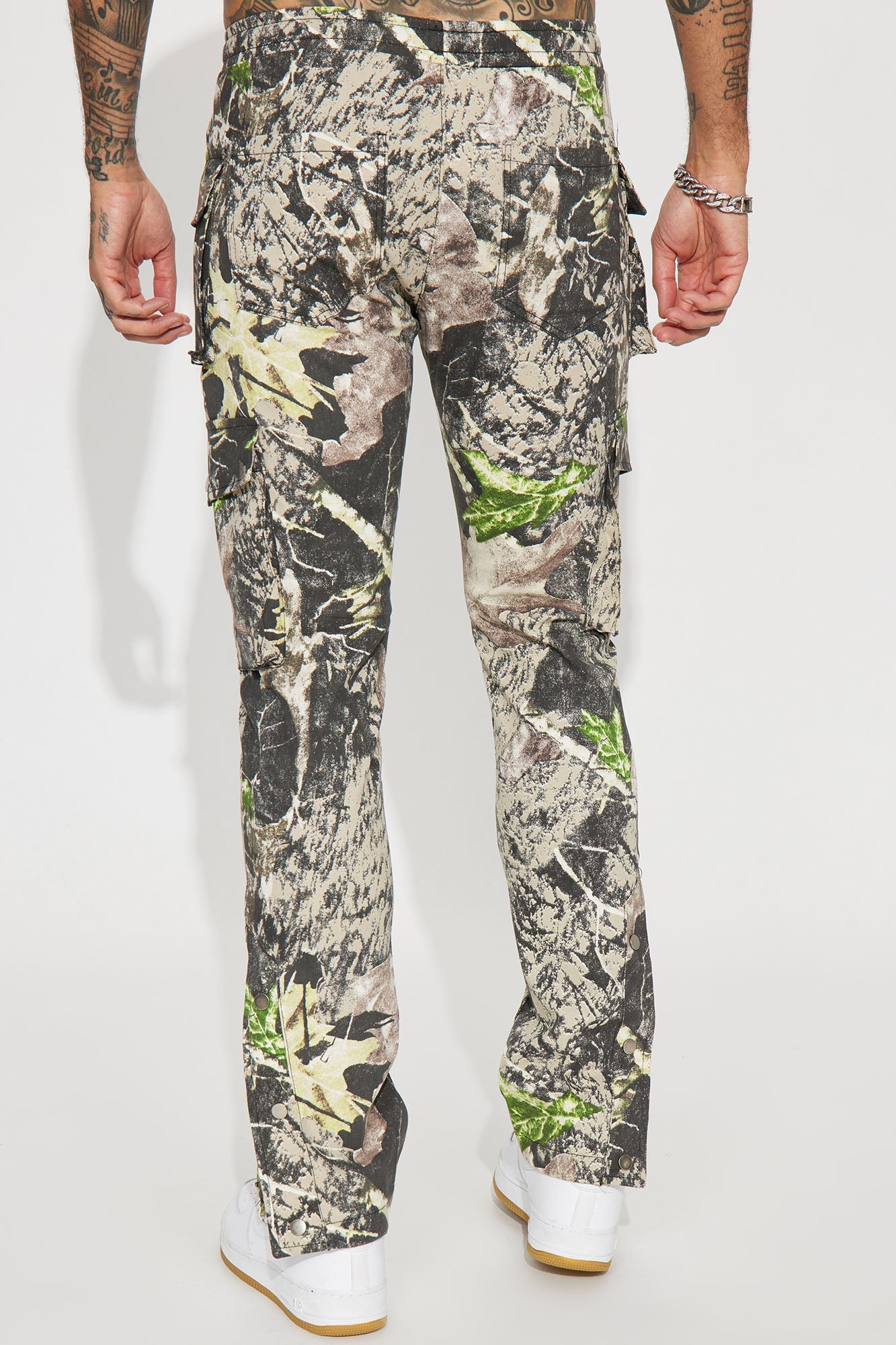 Worker Slim Cargo Pants - Green/combo