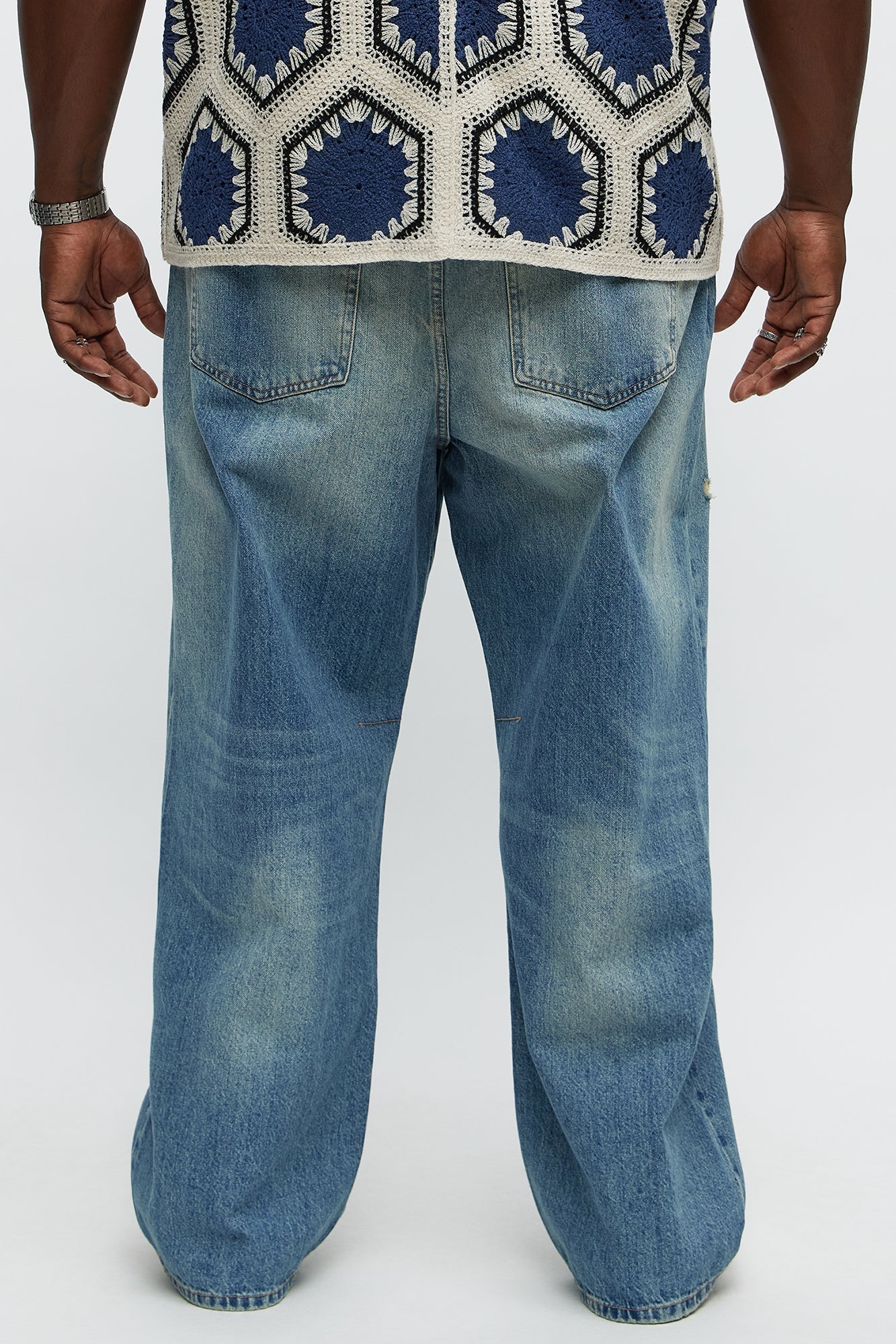 In The Bay Baggy Jeans - Medium Blue Wash