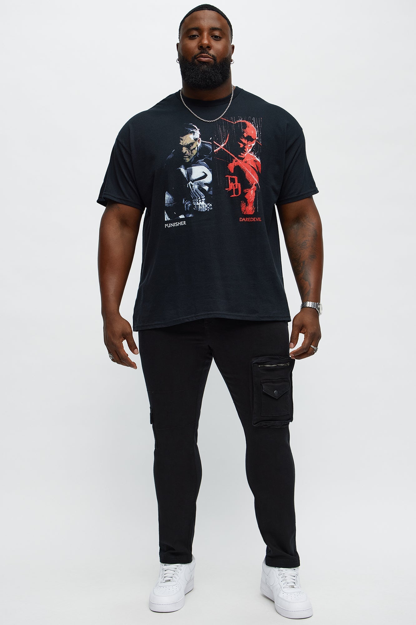 Daredevil and Punisher Short Sleeve Tee - Black