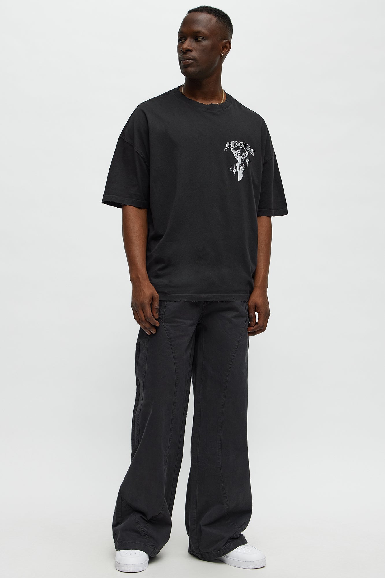 Mysticism Oversized Short Sleeve Tee - Black Wash