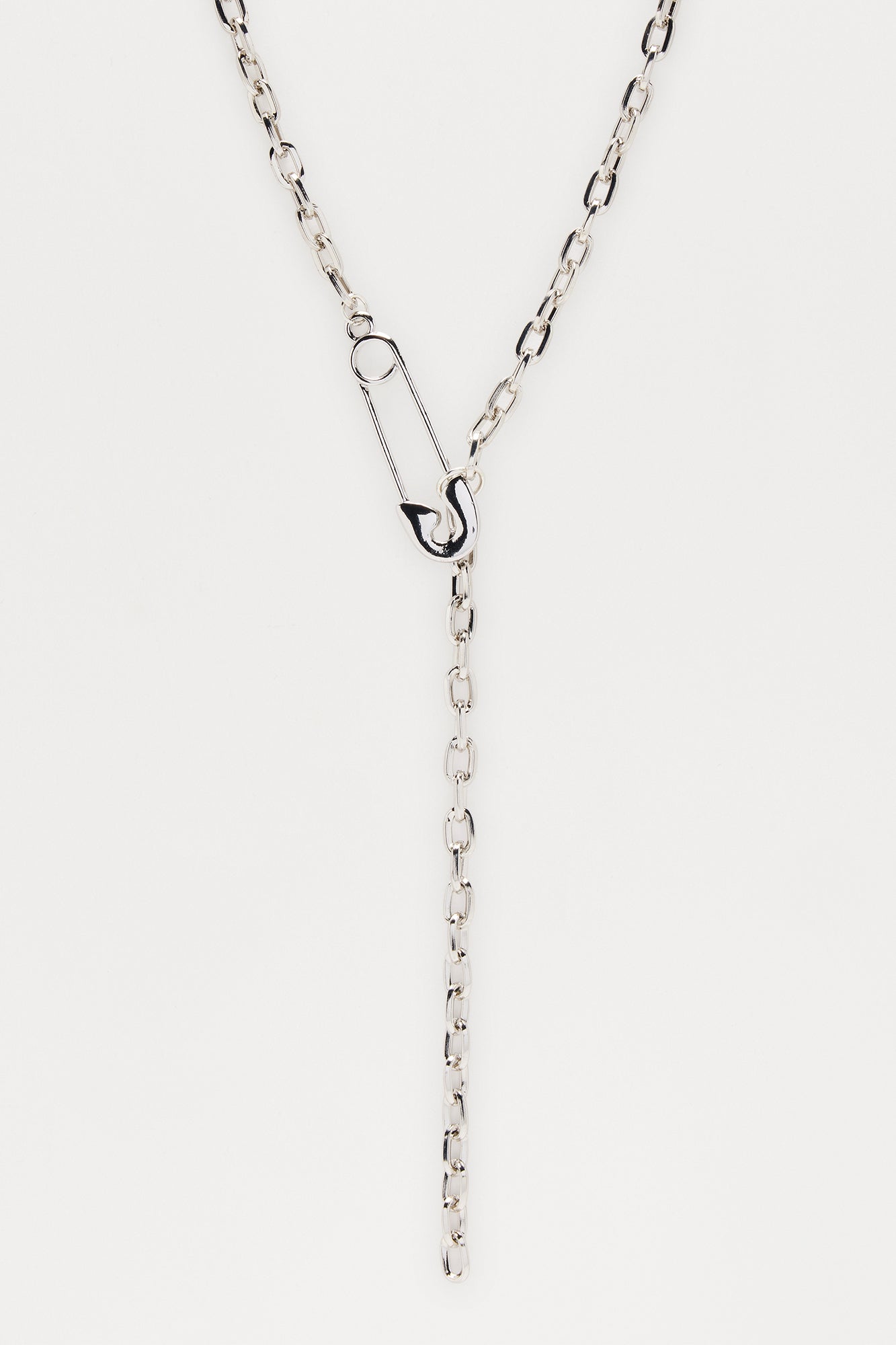 Caspers Lariet Link Chain - Silver