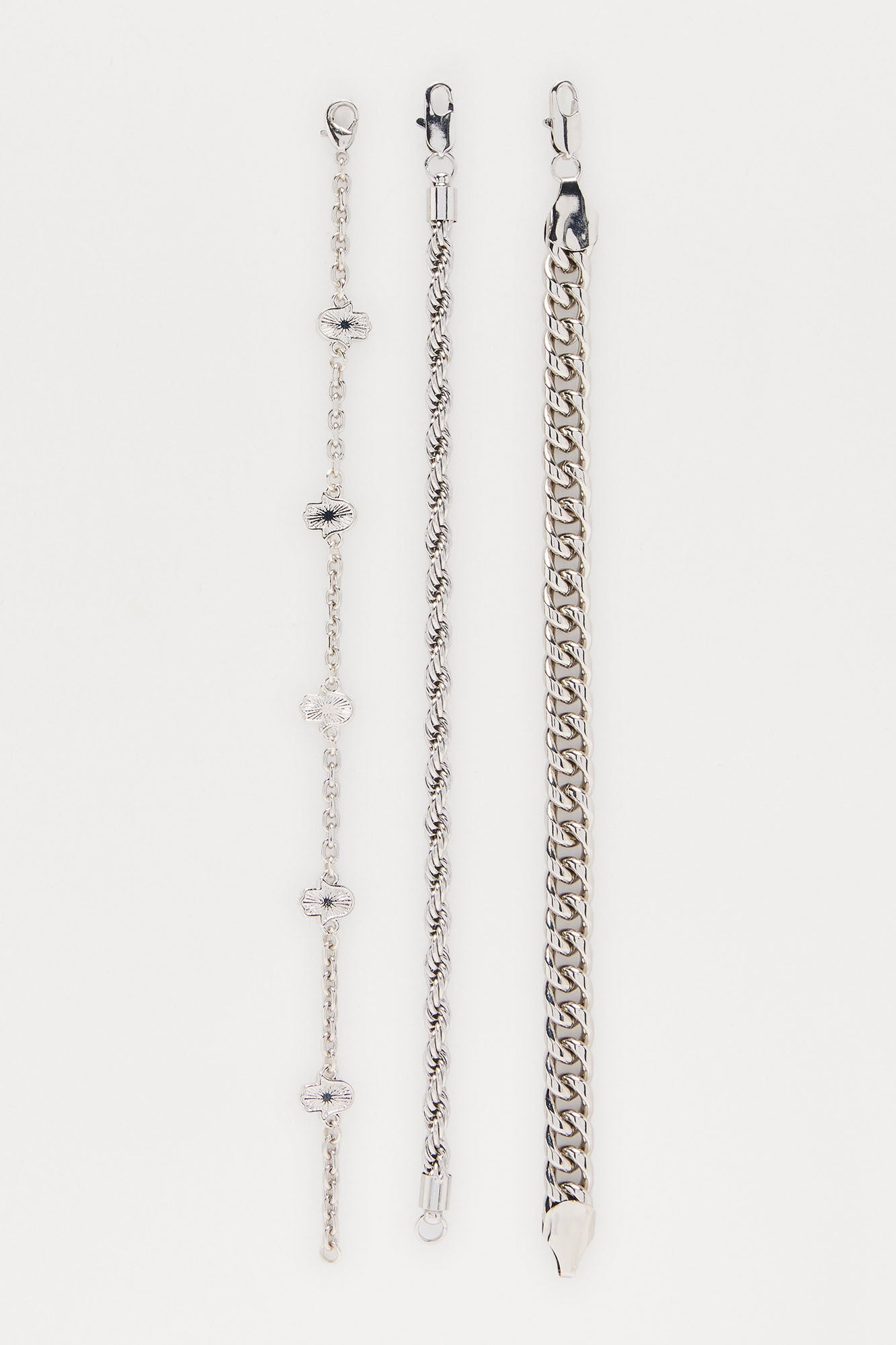 All About The Grind Bracelet Set - Silver