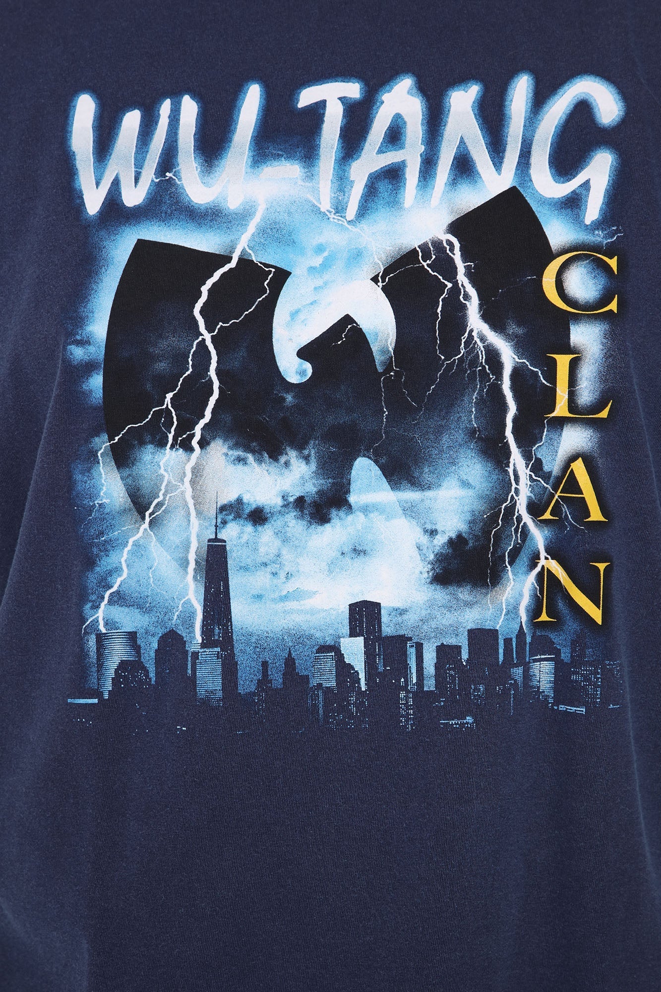 Wu Tang Lightning Vintage Wash Short Sleeve Tee - Navy Wash