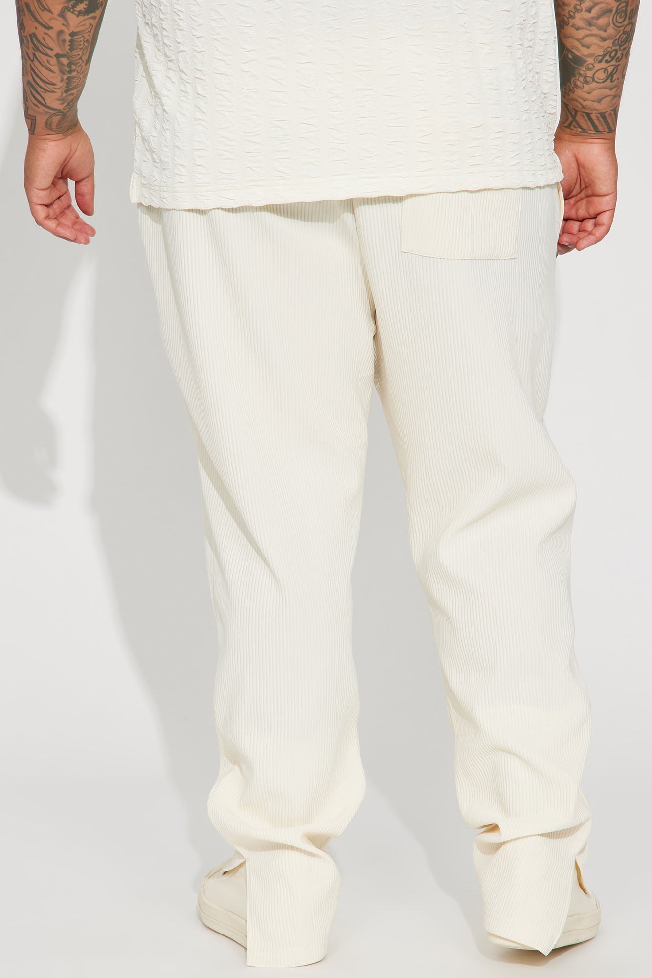 Show Up Slim Slit Pants - Off White