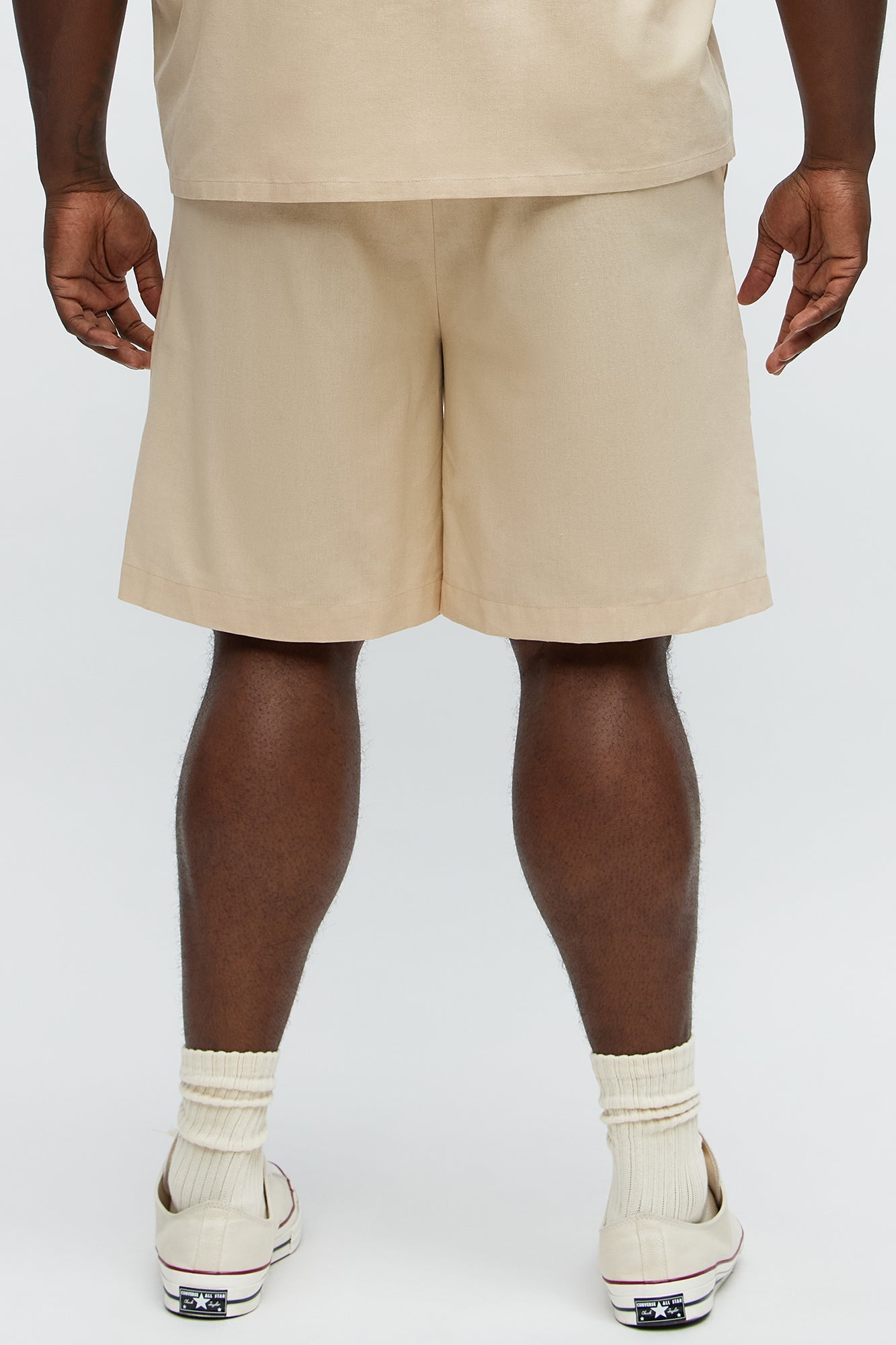 Chai Linen Like Relaxed Shorts - Oatmeal