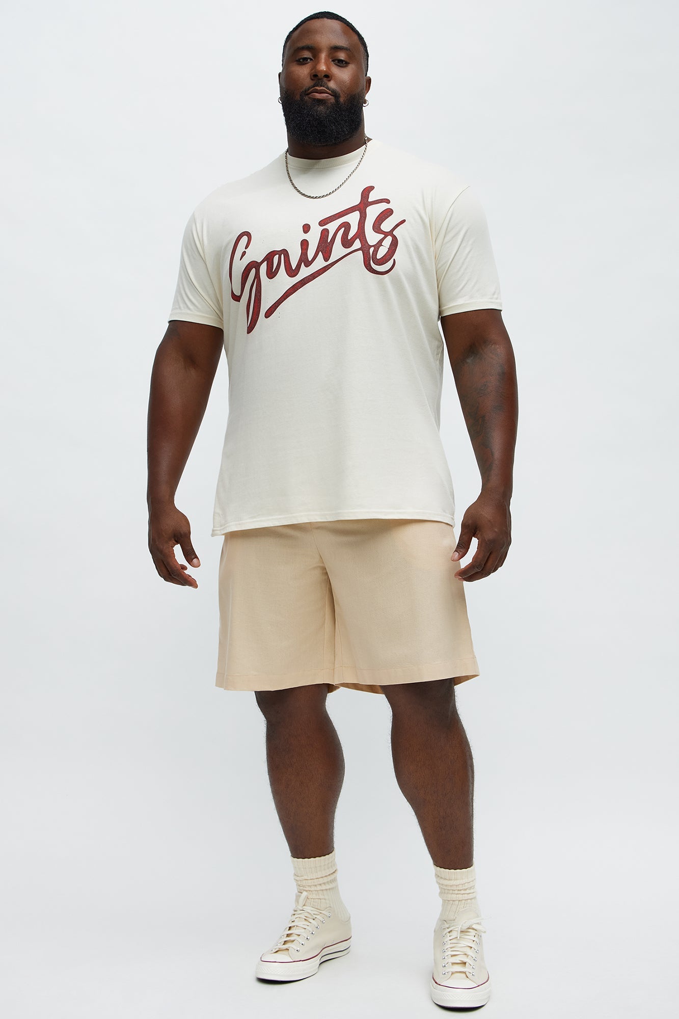 Saints Right Short Sleeve Tee - Off White