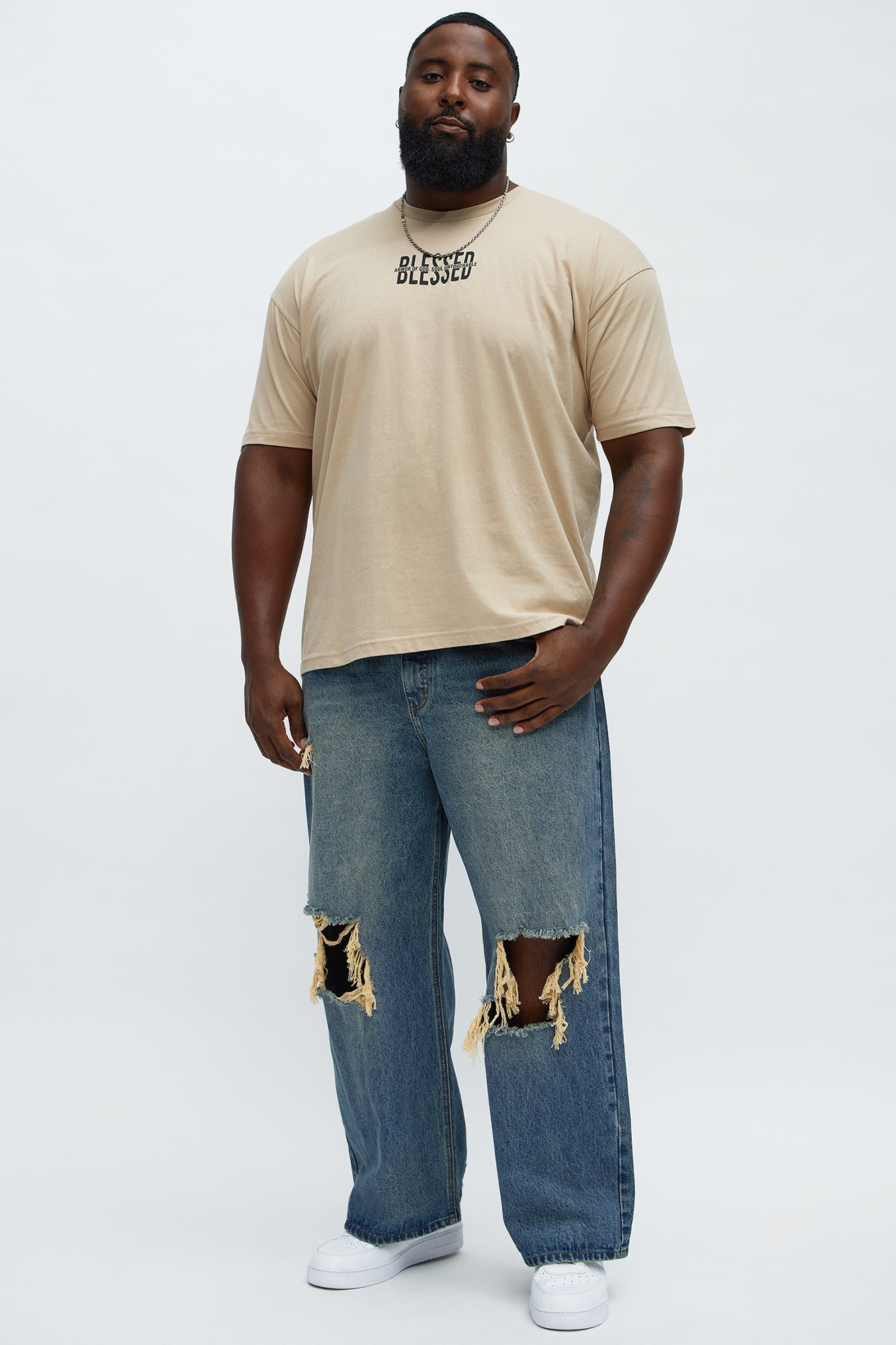 Blessed Armor Of God Short Sleeve Tee - Tan