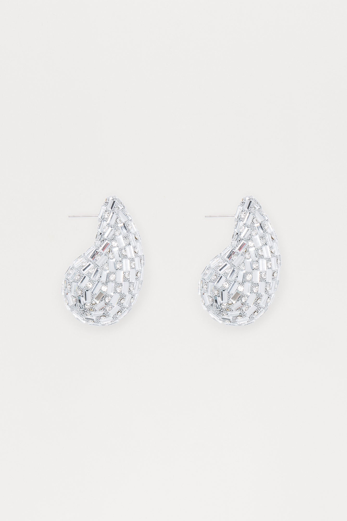 Just Better Jeweled Drop Earrings - Silver