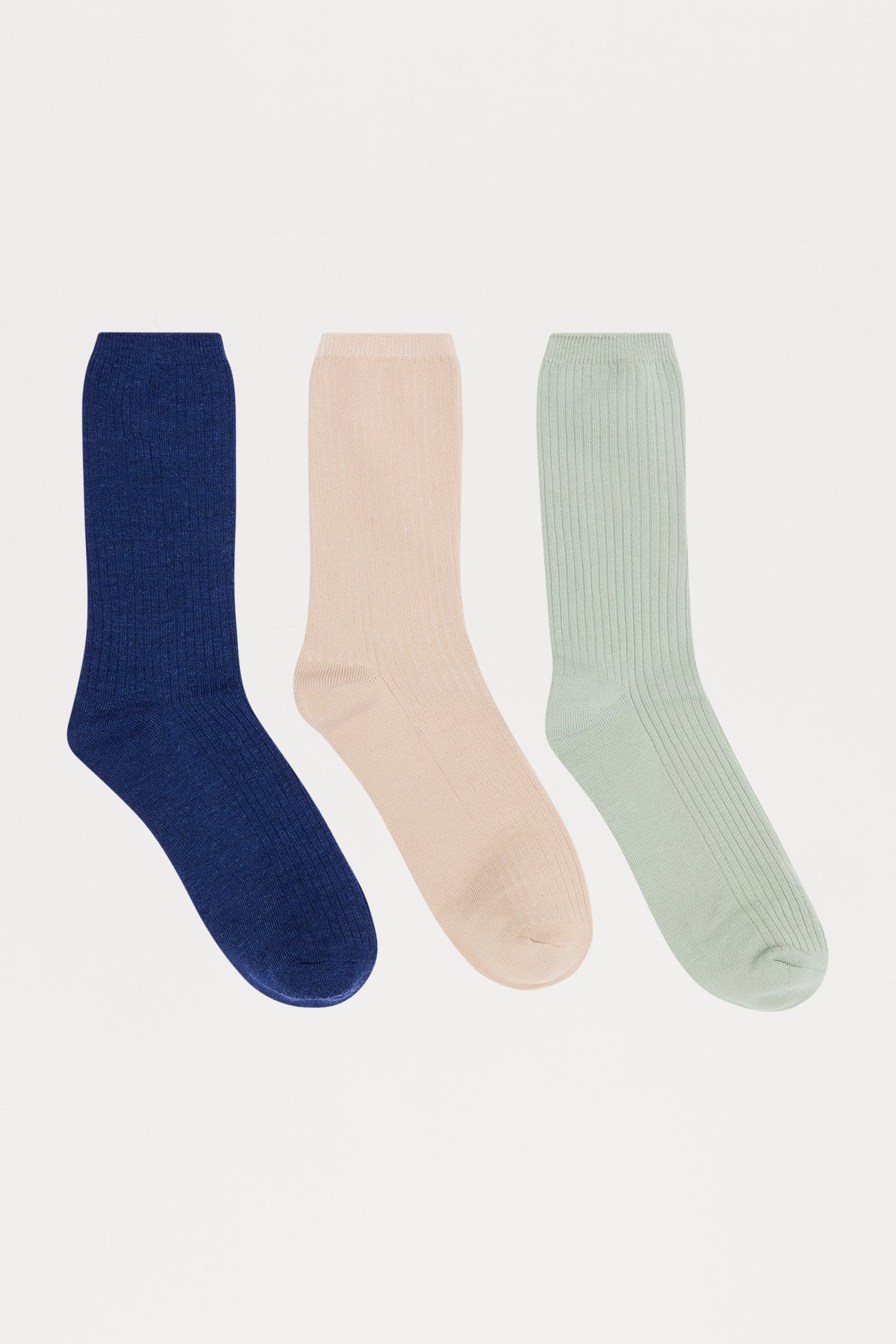 Classic Solid Crew Socks 3 Pack - Multi Color