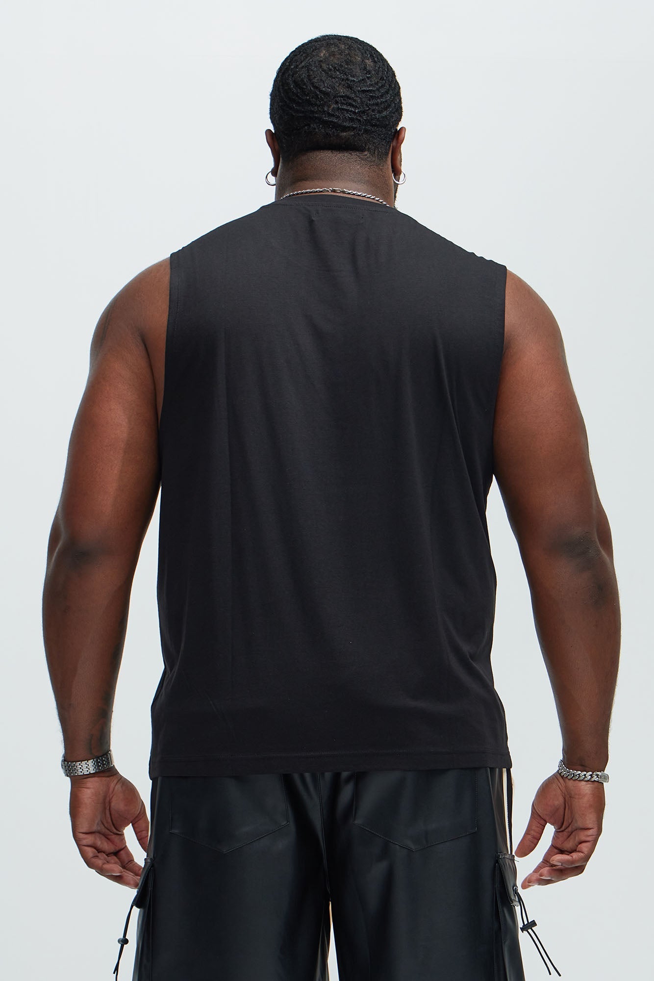 Essential Modal Lounge Sleeveless Muscle Tee - Black