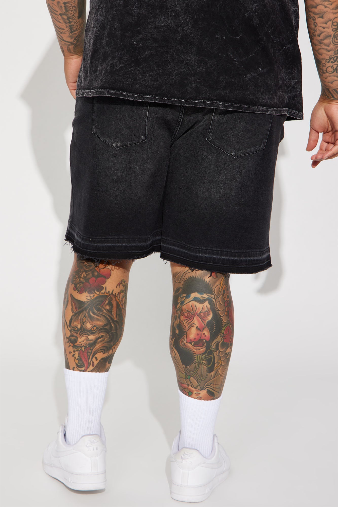 My Idea Relaxed Denim Shorts - Black Wash