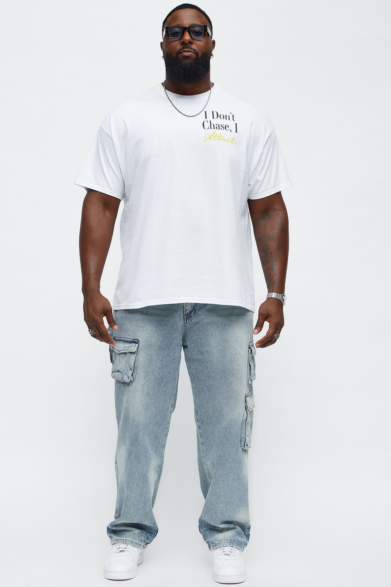 I Attract Oversized Short Sleeve Tee - White